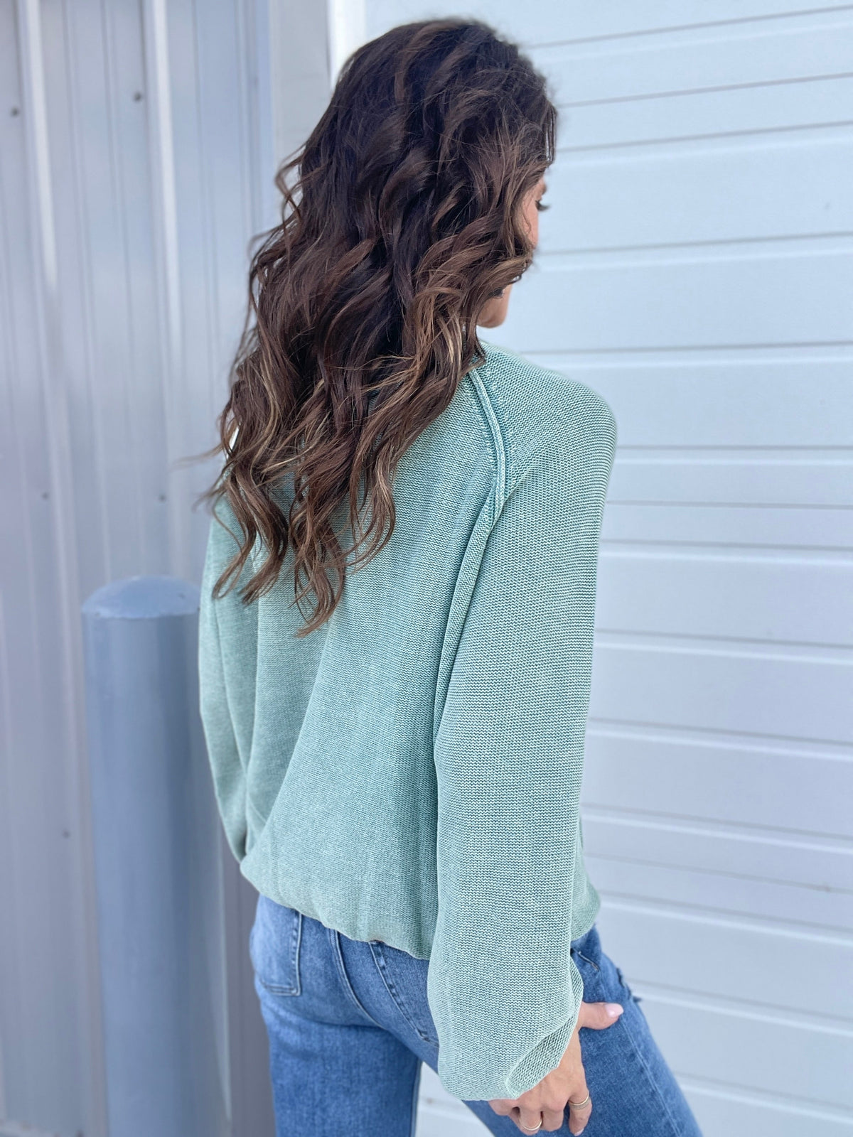 Love For Me Mineral Washed Sweater In 2 Colors