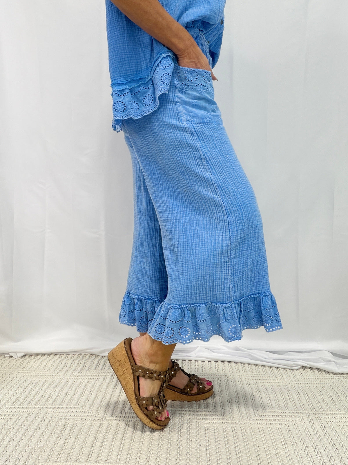 Calming Myself Down Cropped Pants In 3 Colors