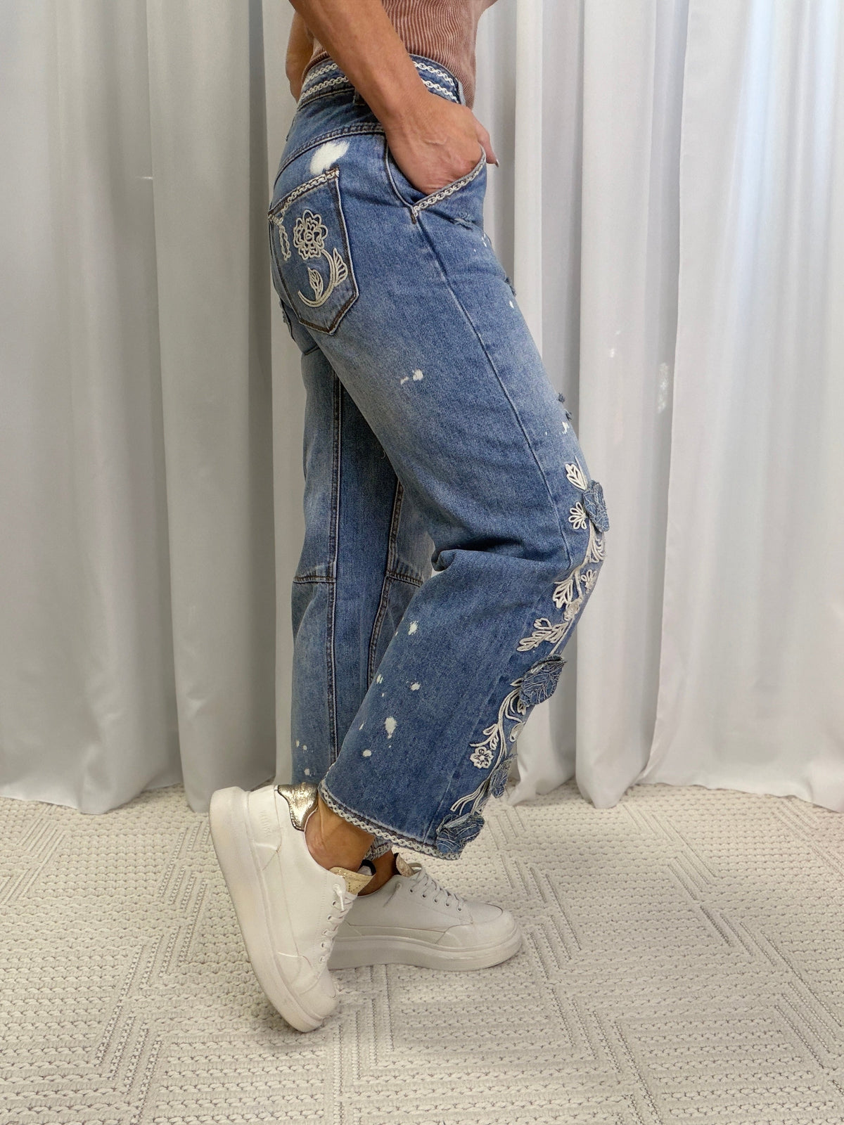 Oli & Hali Denim Daydream Wide Leg Jeans In Denim