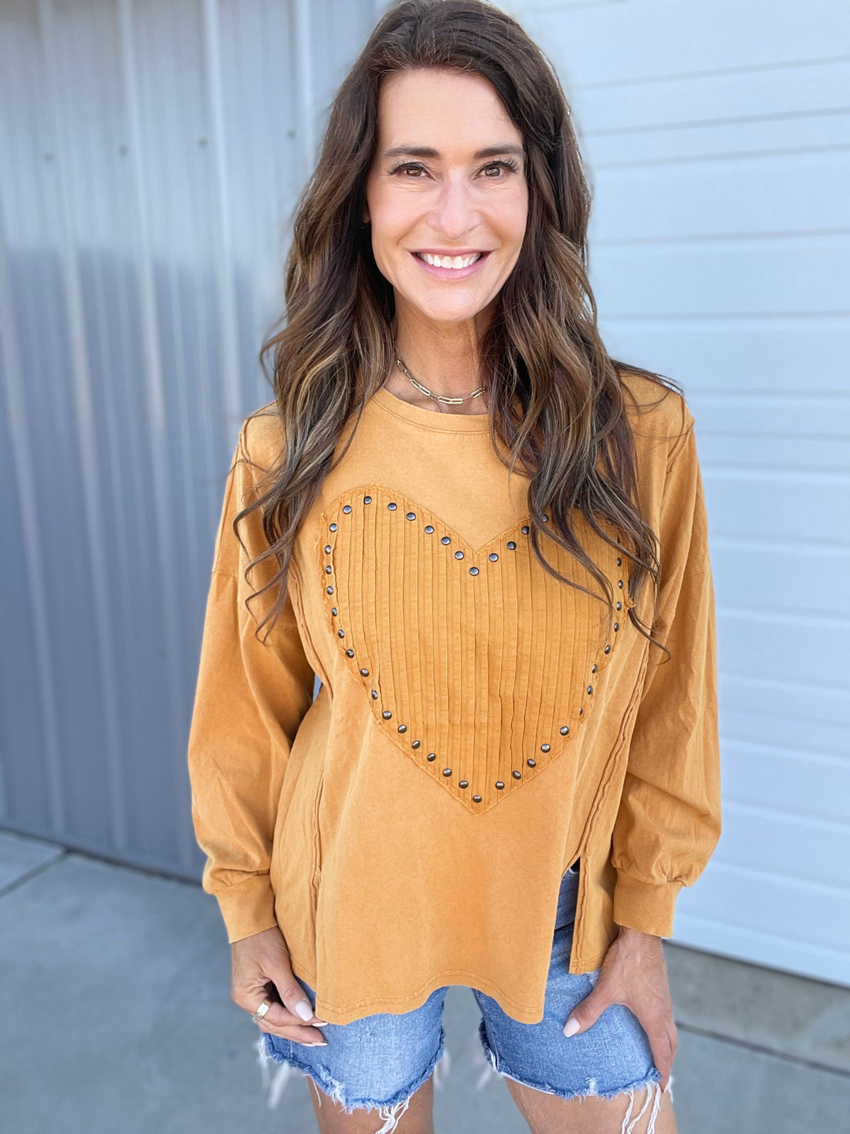 Heart's Desire Terry Pullover Top In 3 Colors: Camel, Ecru, Mauve, *Final Sale*