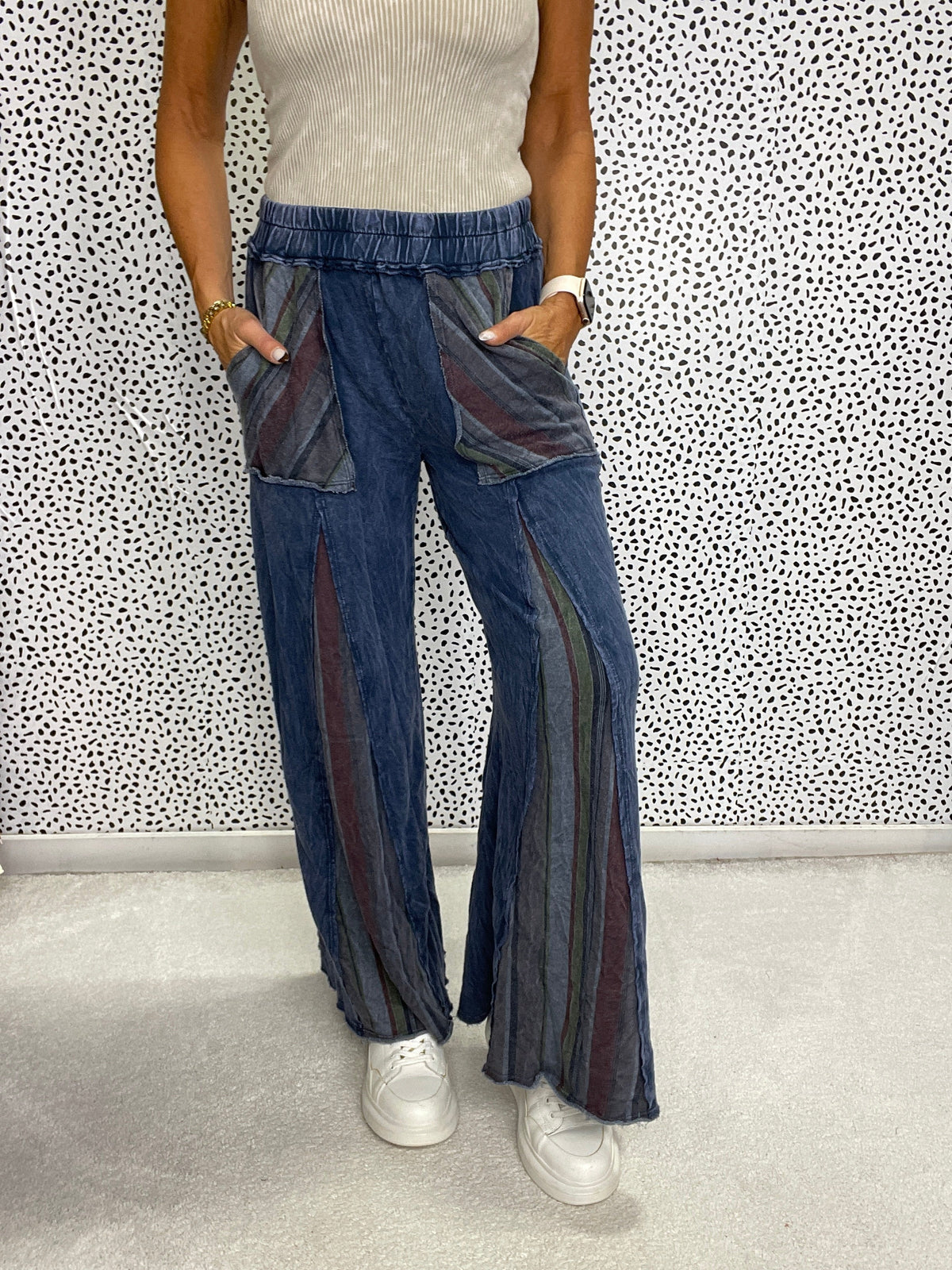 Good Start Sriped Flare Pants In 2 Colors *Final Sale*