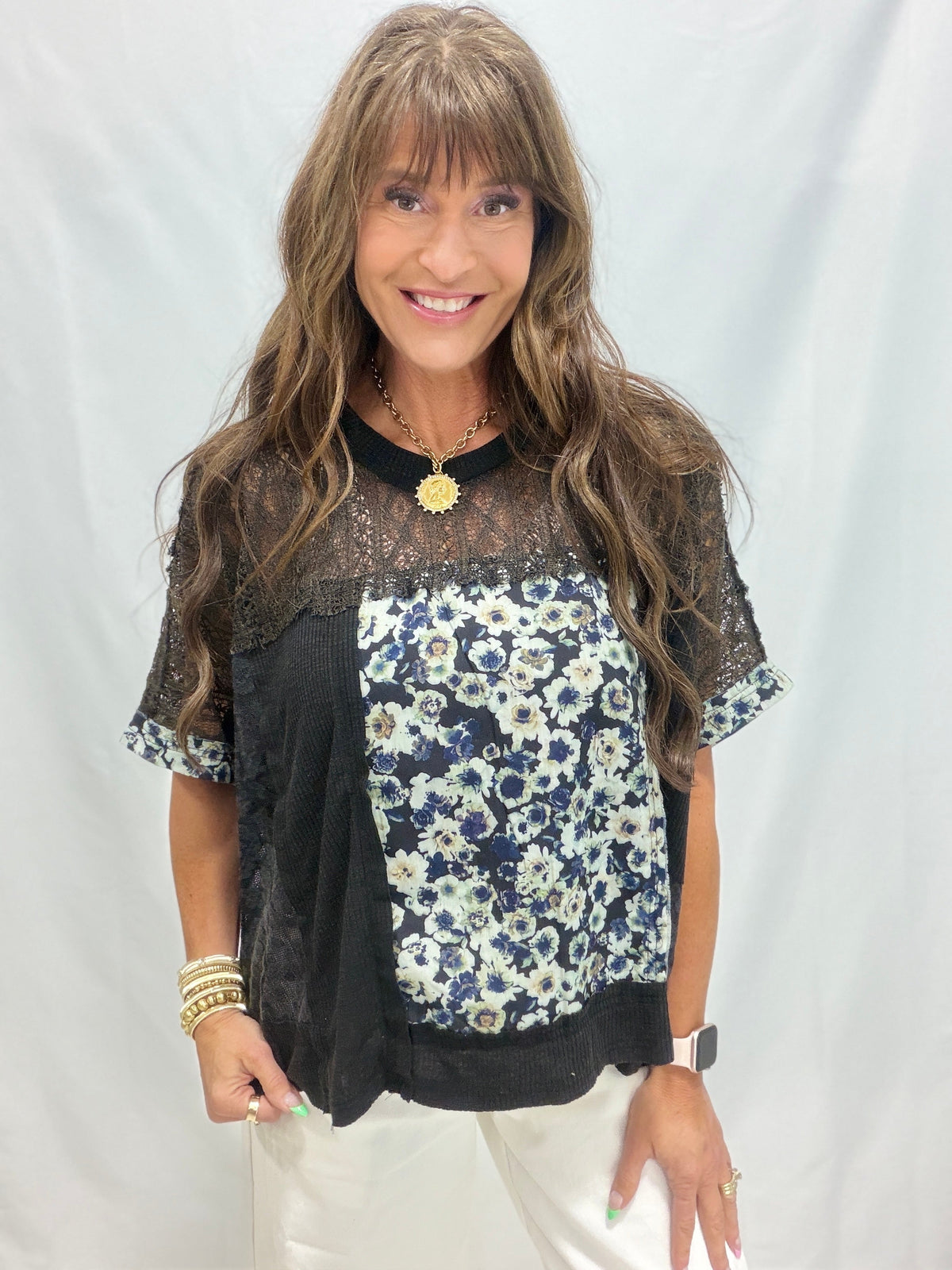 POL Blushing Garden Oversized Top In 3 Colors