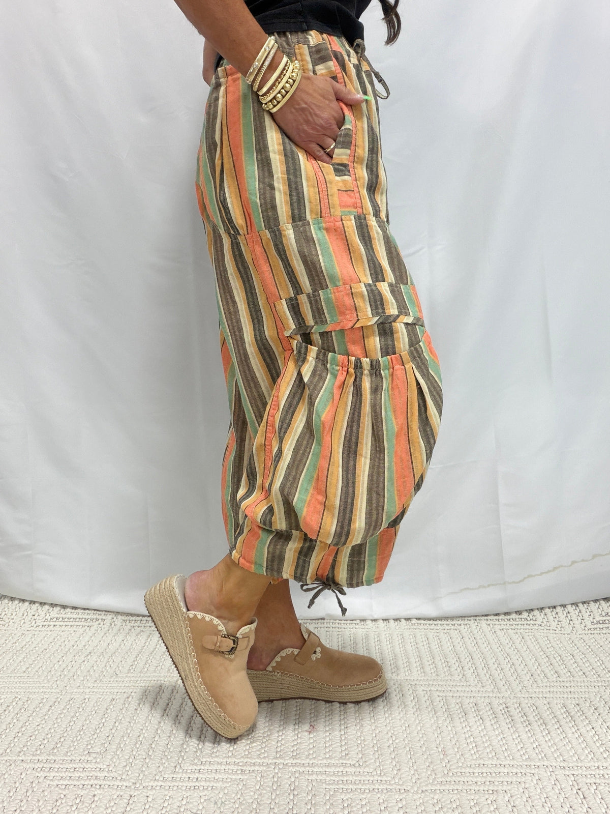 Feeling Dreamy Parachute Pants In Sunset