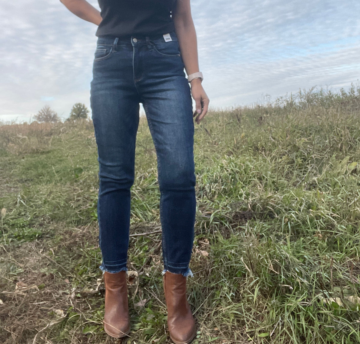 Judy Blue Patricia High Rise Release Hem Jeans-704
