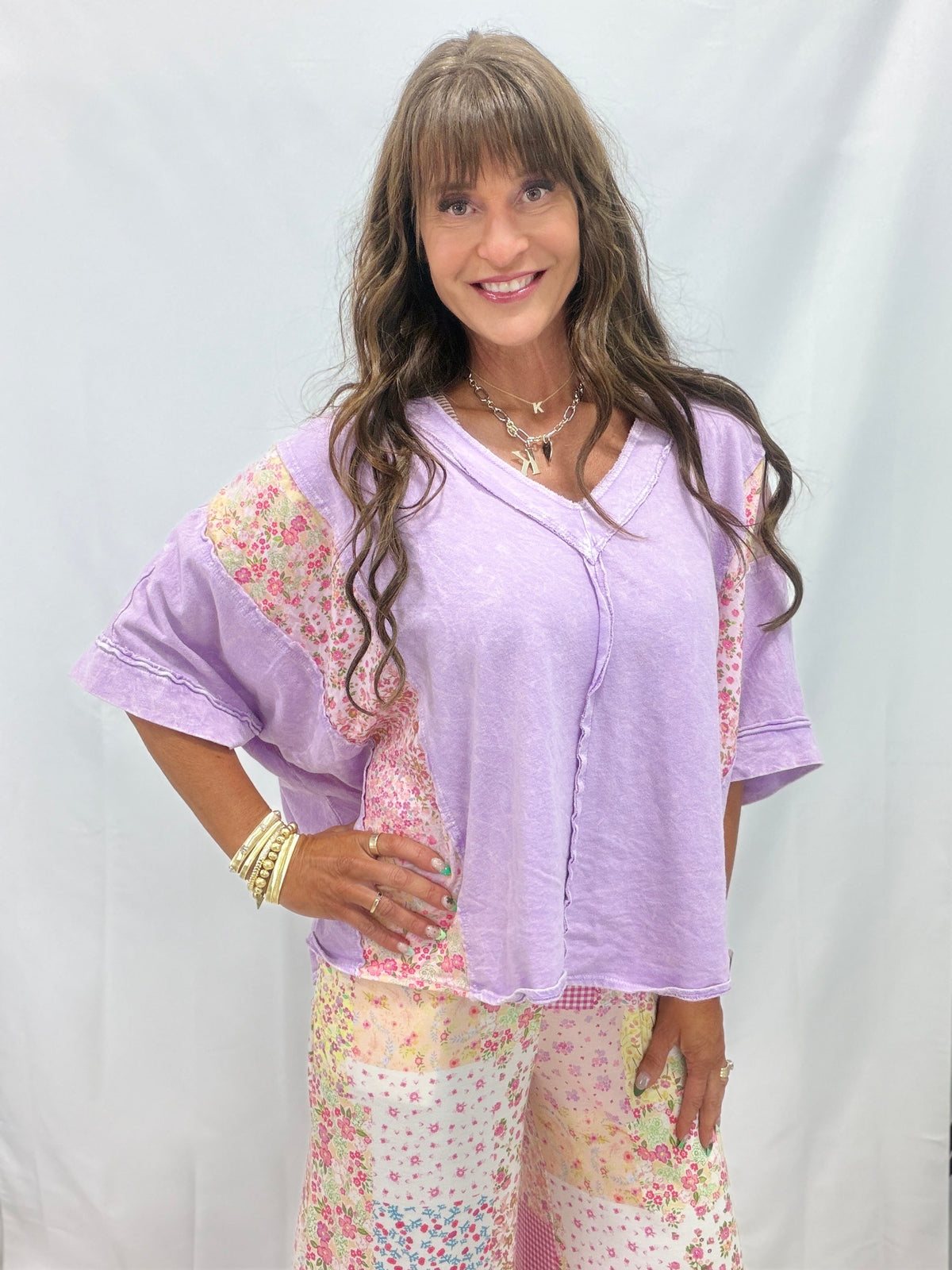 Floral Frolic Mineral Washed Spring Picnic Poncho In 4 Colors