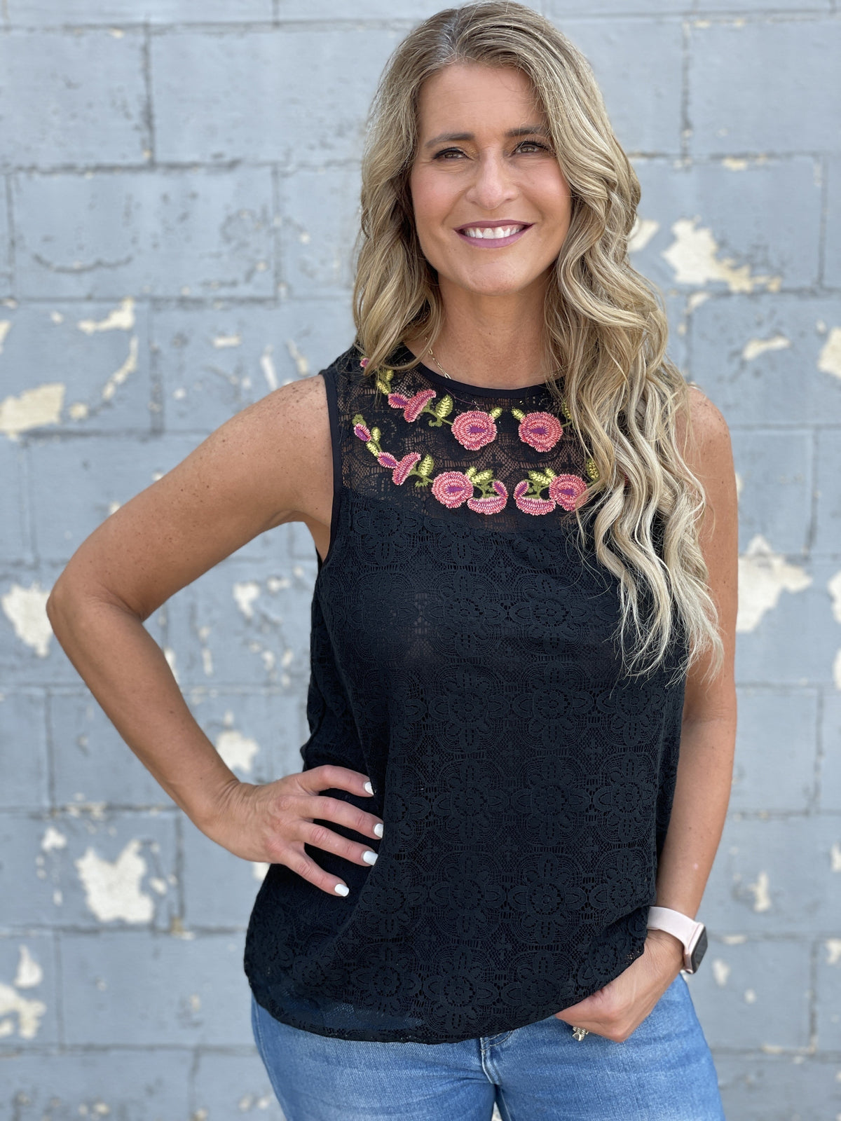 Floral Spectacular Sleeveless Top *Final Sale*