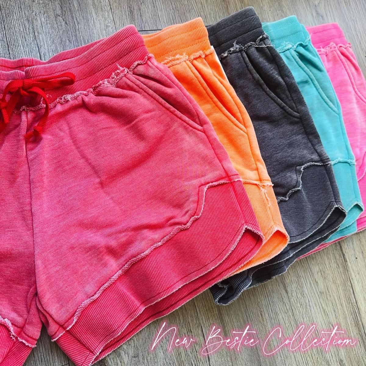 Your Best Friend Short In 7 Colors: Black, Pink, Aqua, Red, Orange, Mint, Coral *Final Sale*