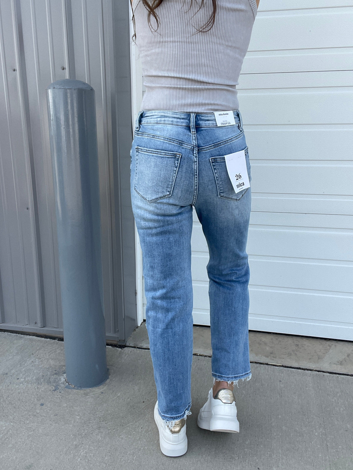 Mica Terri High Rise Straight Jeans 261 In Azul