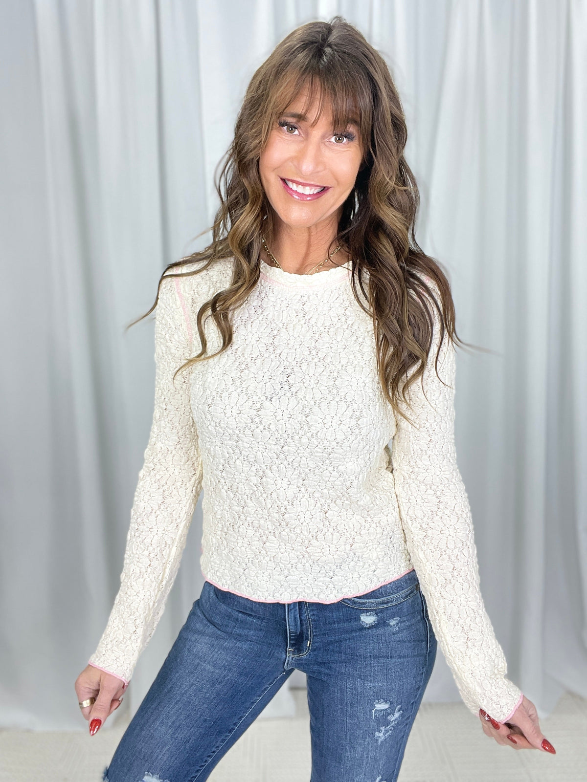 POL Hearts On Fire Lace Top In 2 Colors
