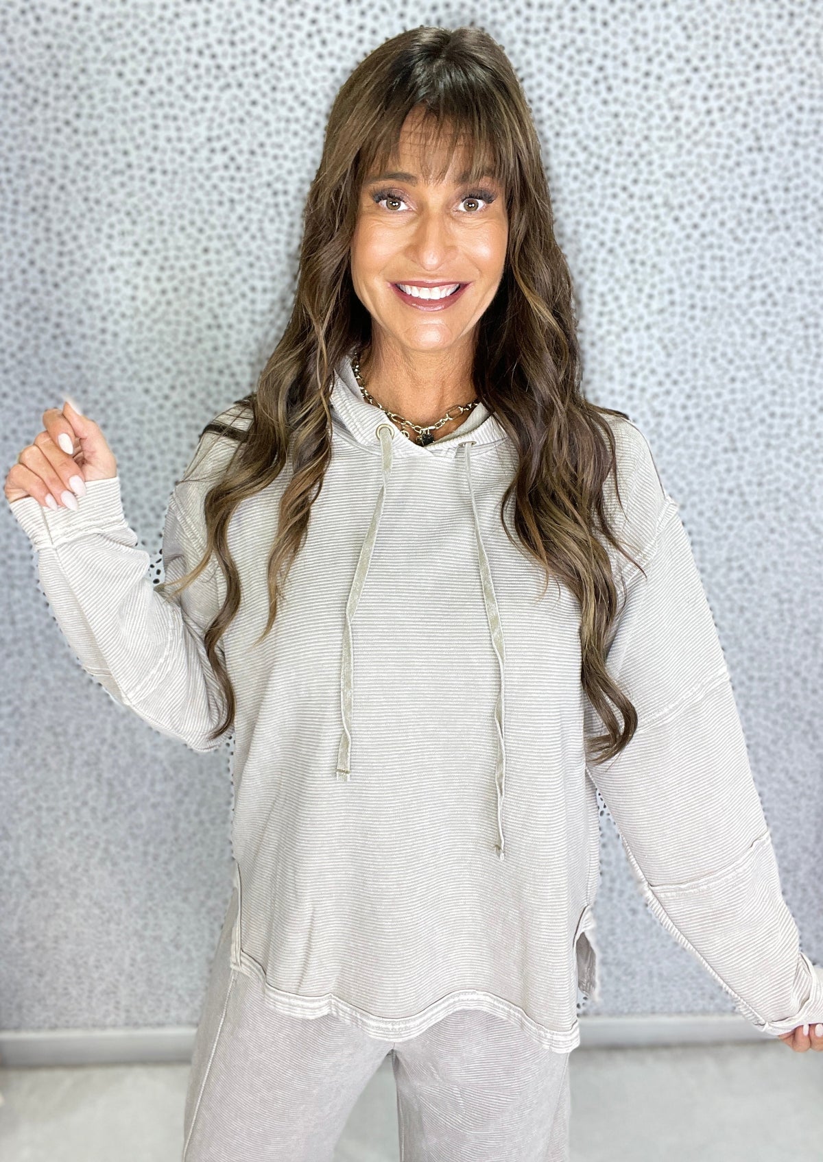 Circled Up Terry Hoodie Pullover In 2 Colors *Final Sale*