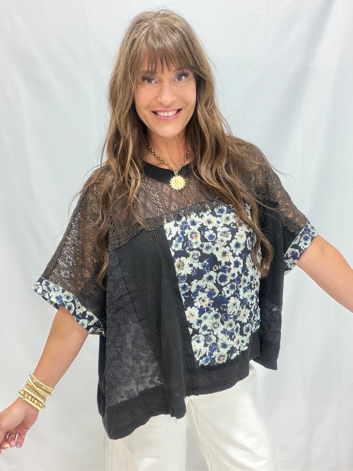 POL Blushing Garden Oversized Top In 3 Colors