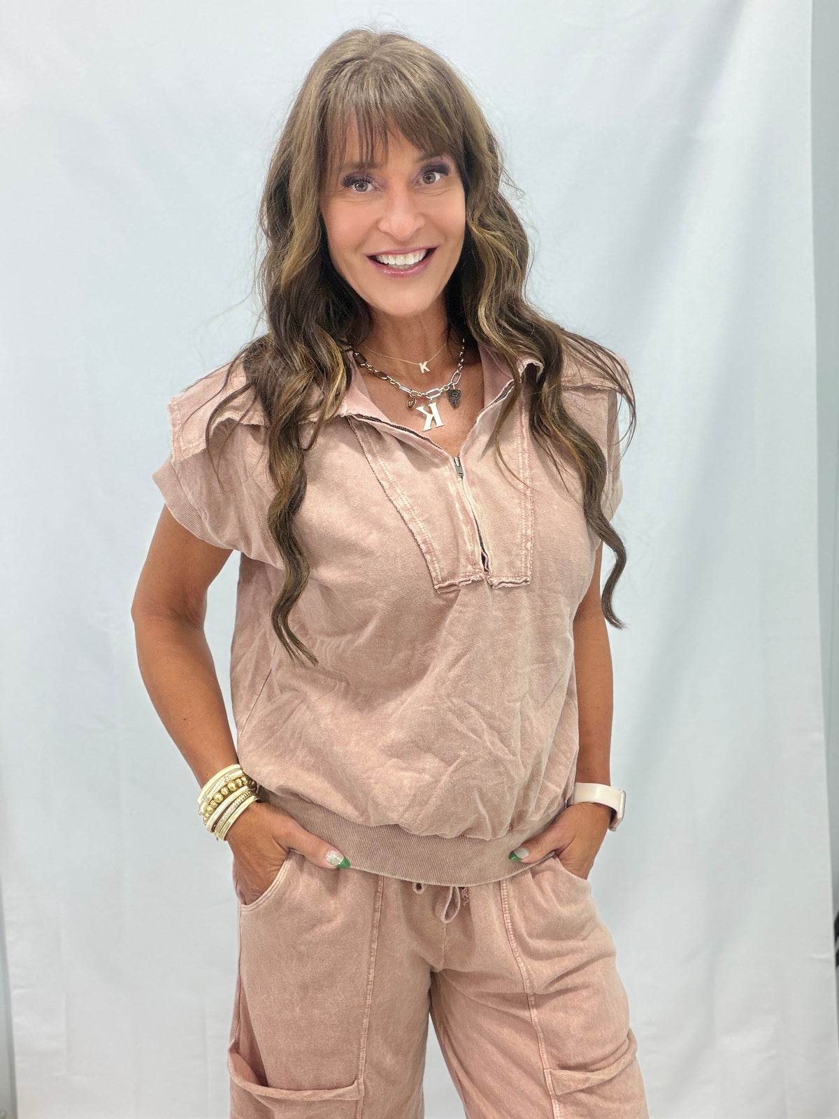 All Kinds Of Fun Half Zip Top In 2 Colors