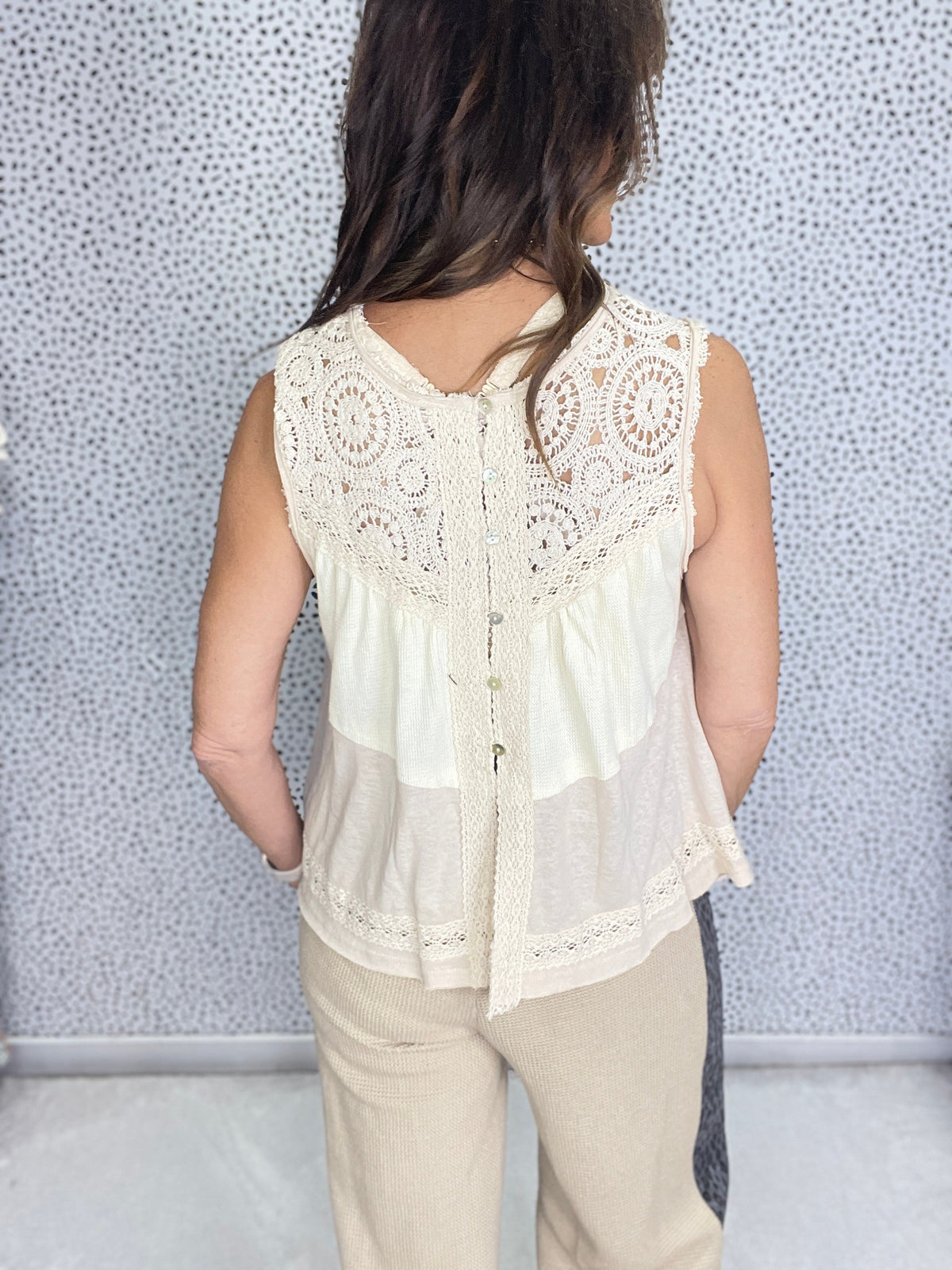 POL Boho Breeze Crochet Tank In 3 Colors