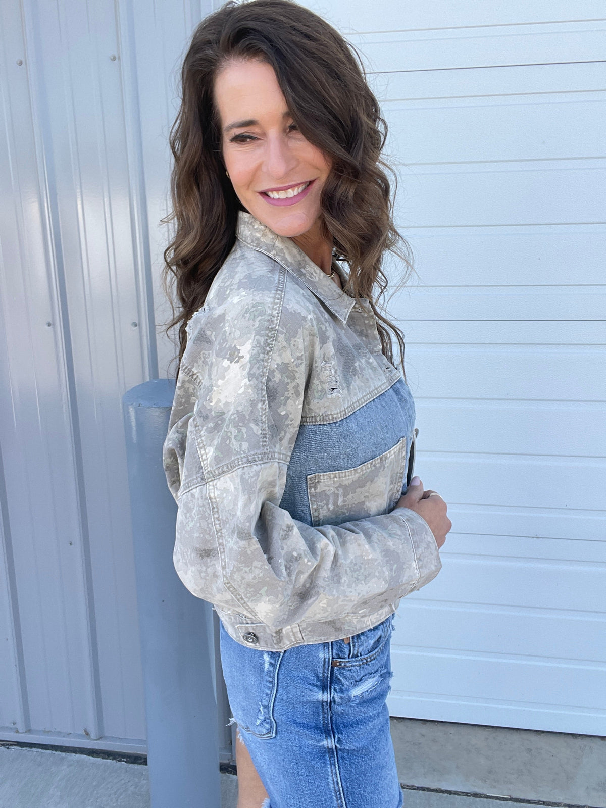 Pol Never To Much Camo Denim Twill Jacket *Final Sale*