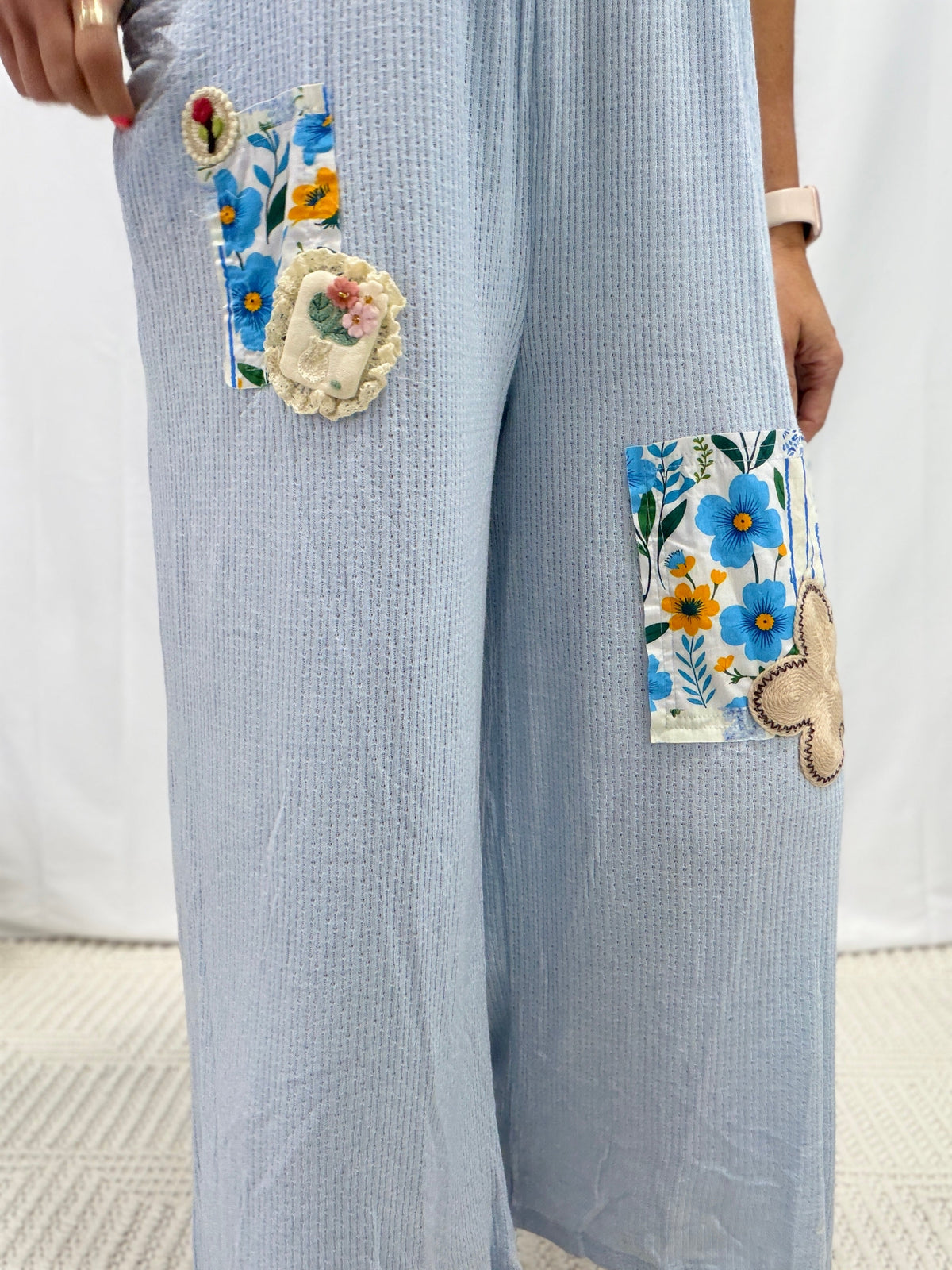 POL Sweet Garden Patchwork Overalls In 2 Colors