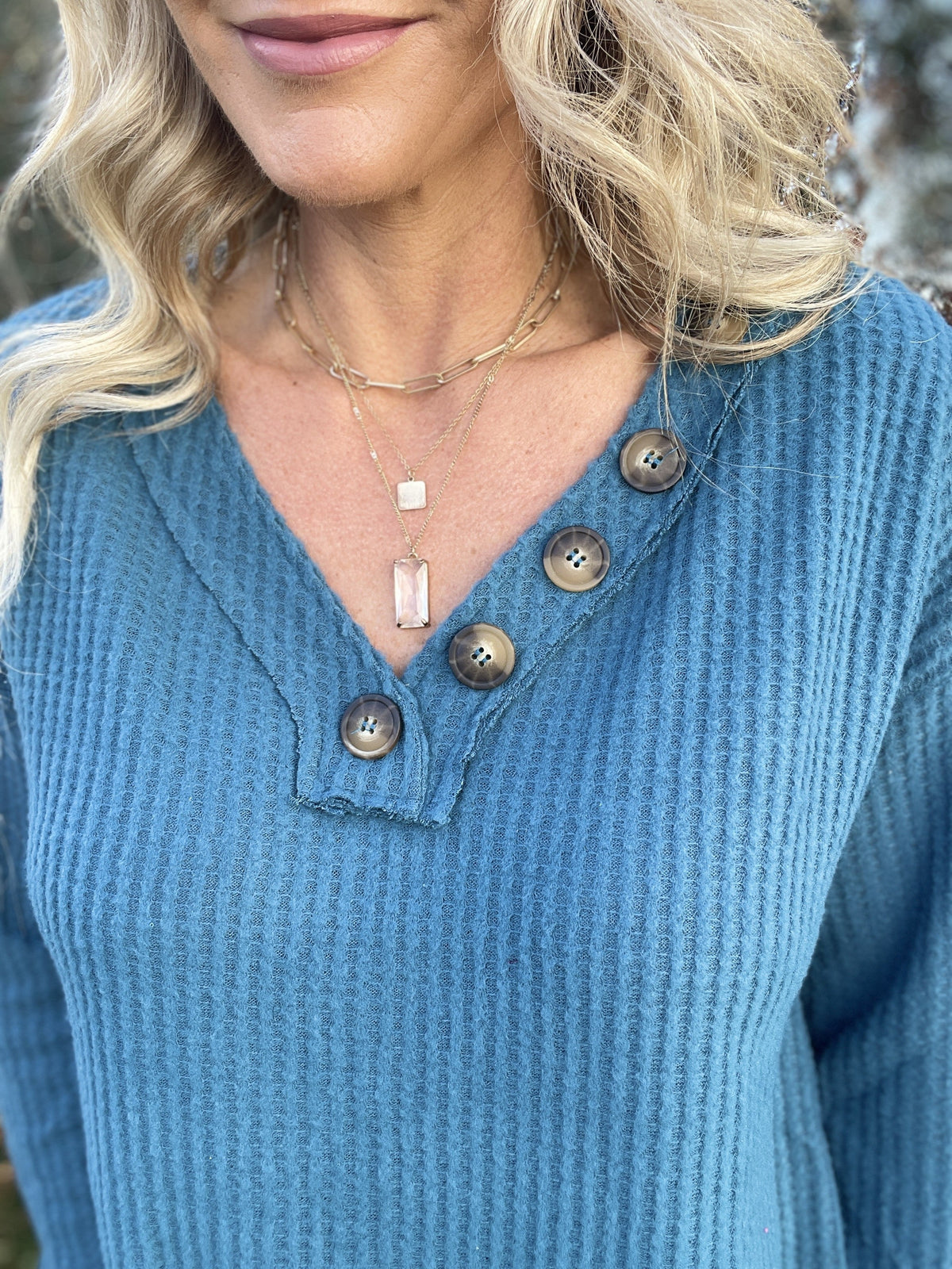 Button Delight Casual Top *Final Sale*