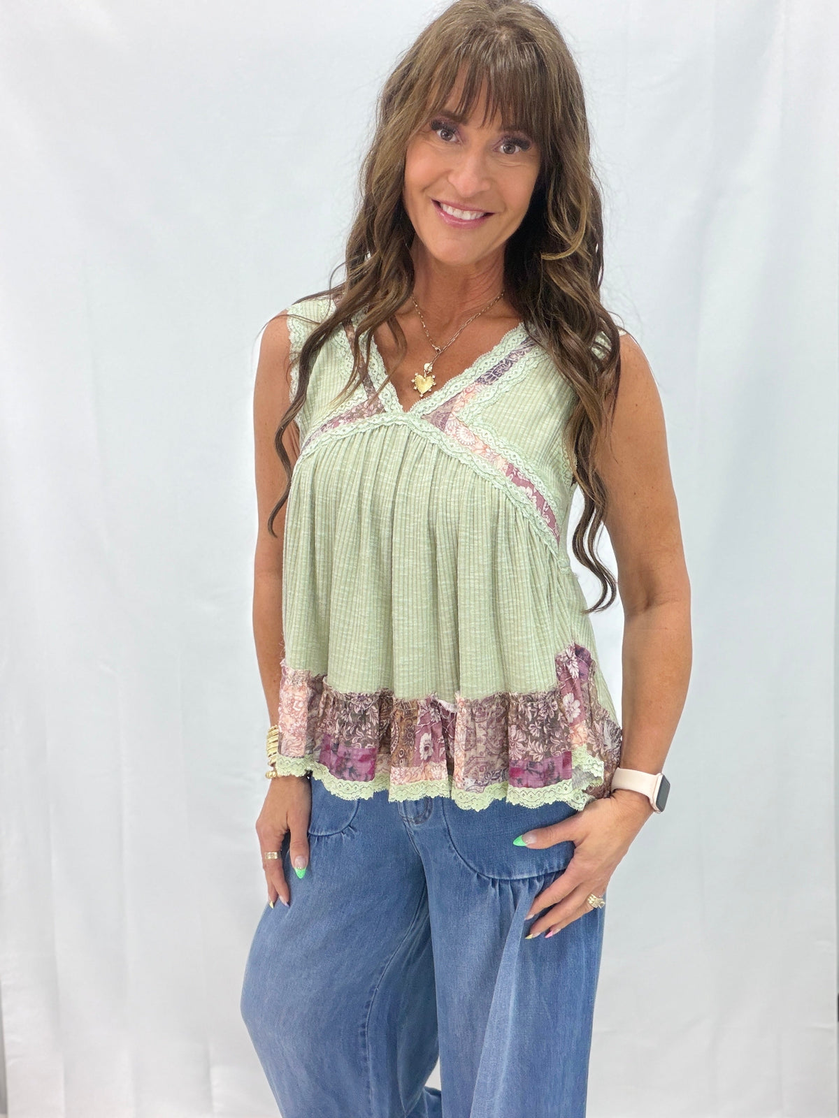 POL Bright Blooms Sleeveless Top In 2 Colors
