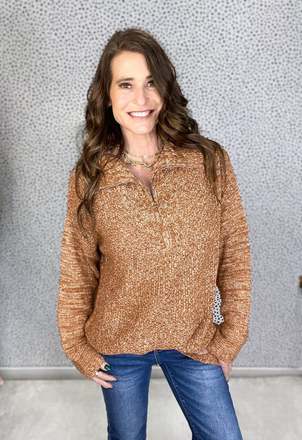 Forever Yours Half Zip Knit Sweater *Final Sale*