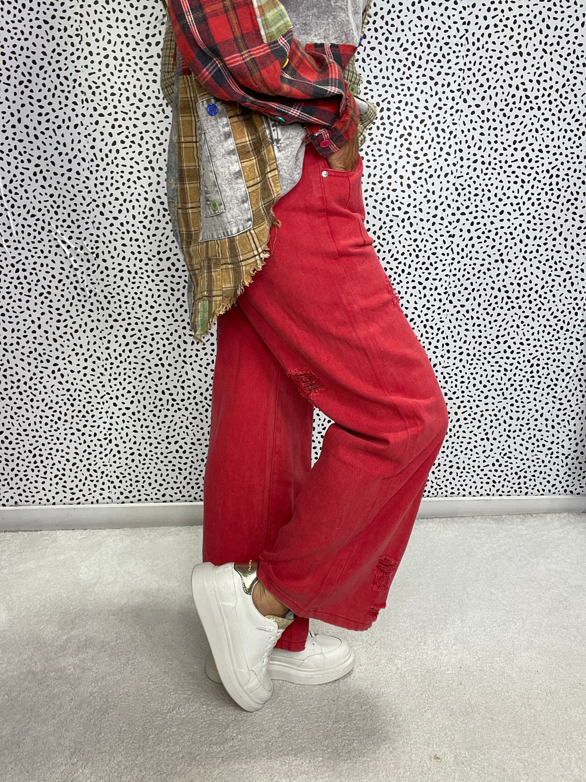 POL Everyday Edge Distressed Pants In 2 Colors