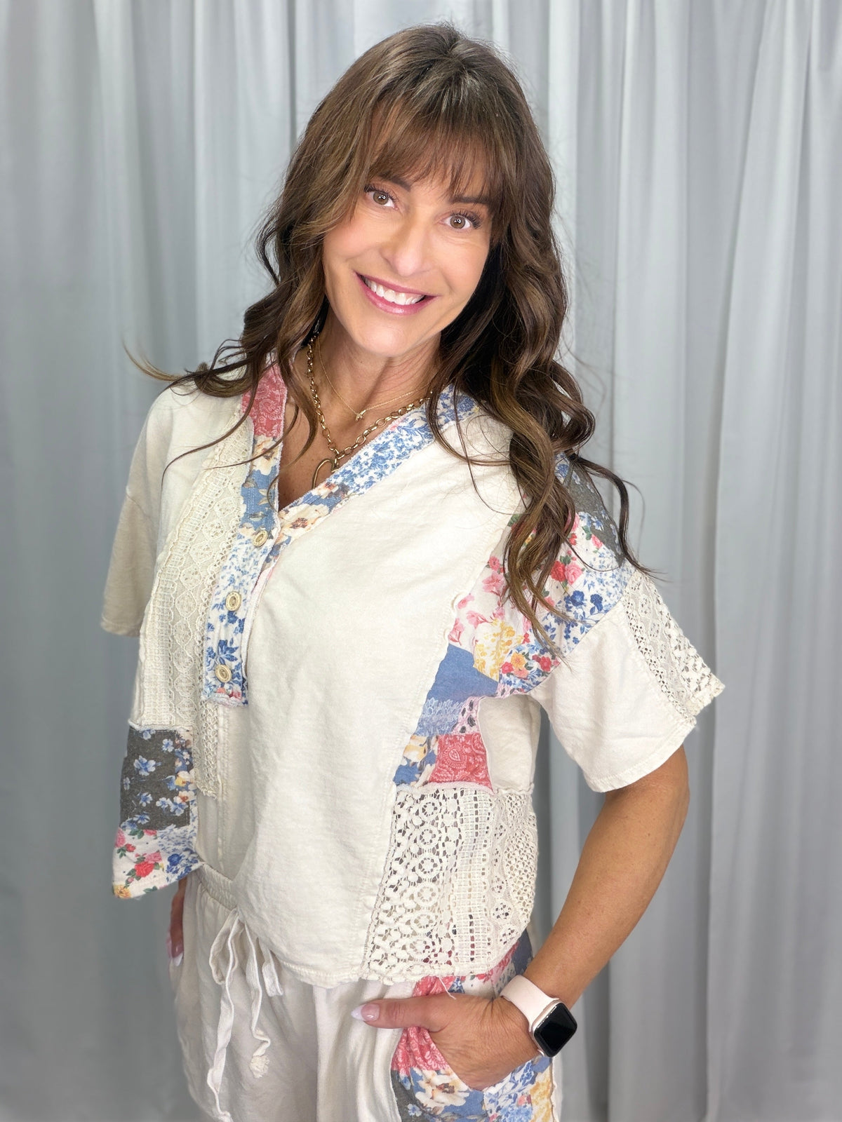 Timeless Tapestry Lace Bandana Blouse in 4 Colors