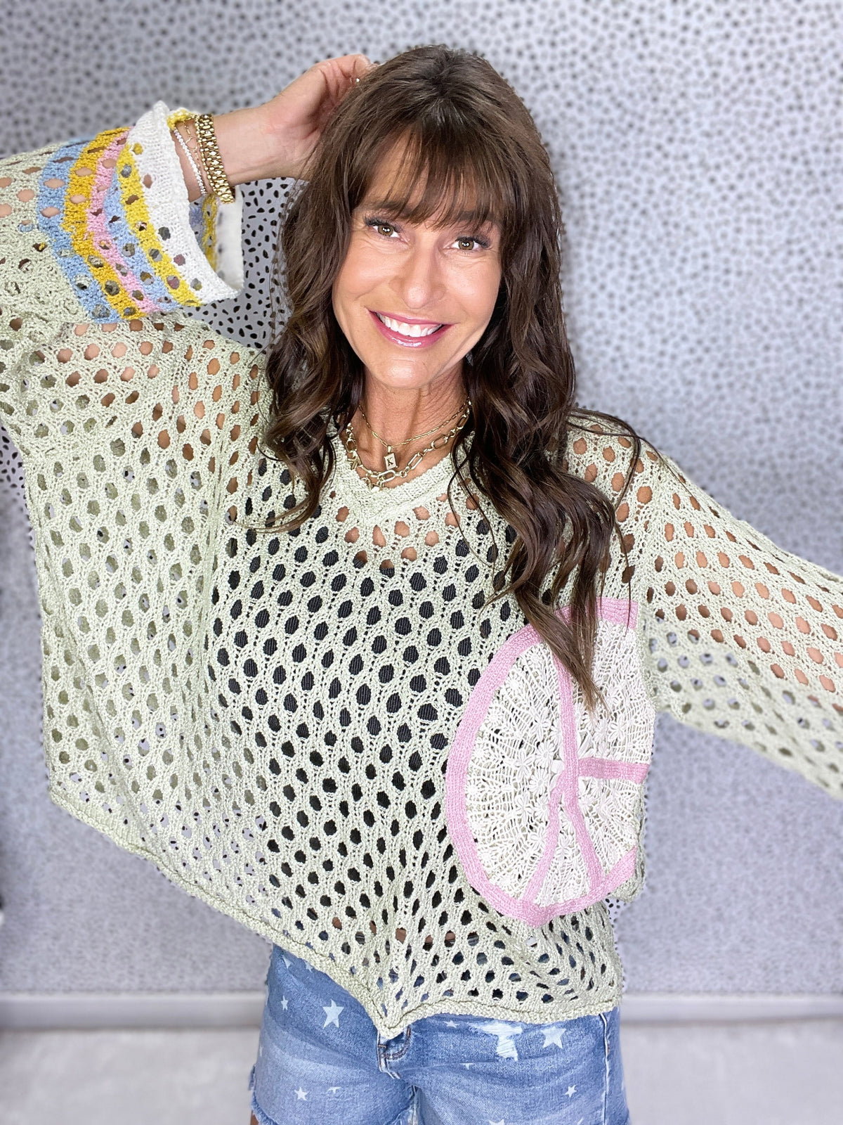Pol Point Crochet V-Neck Sweater in 3 Colors