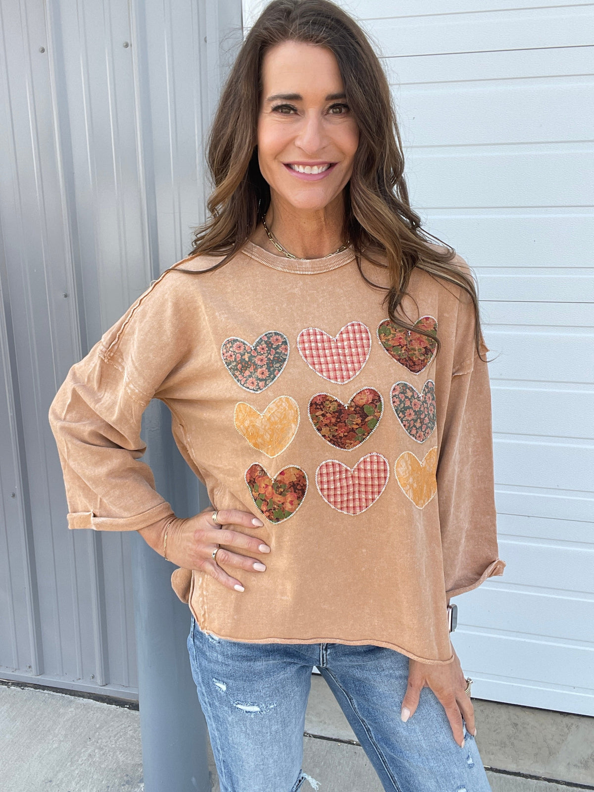 Full Of Love Heart Patch Knit Pullover In 3 Colors *Final Sale*