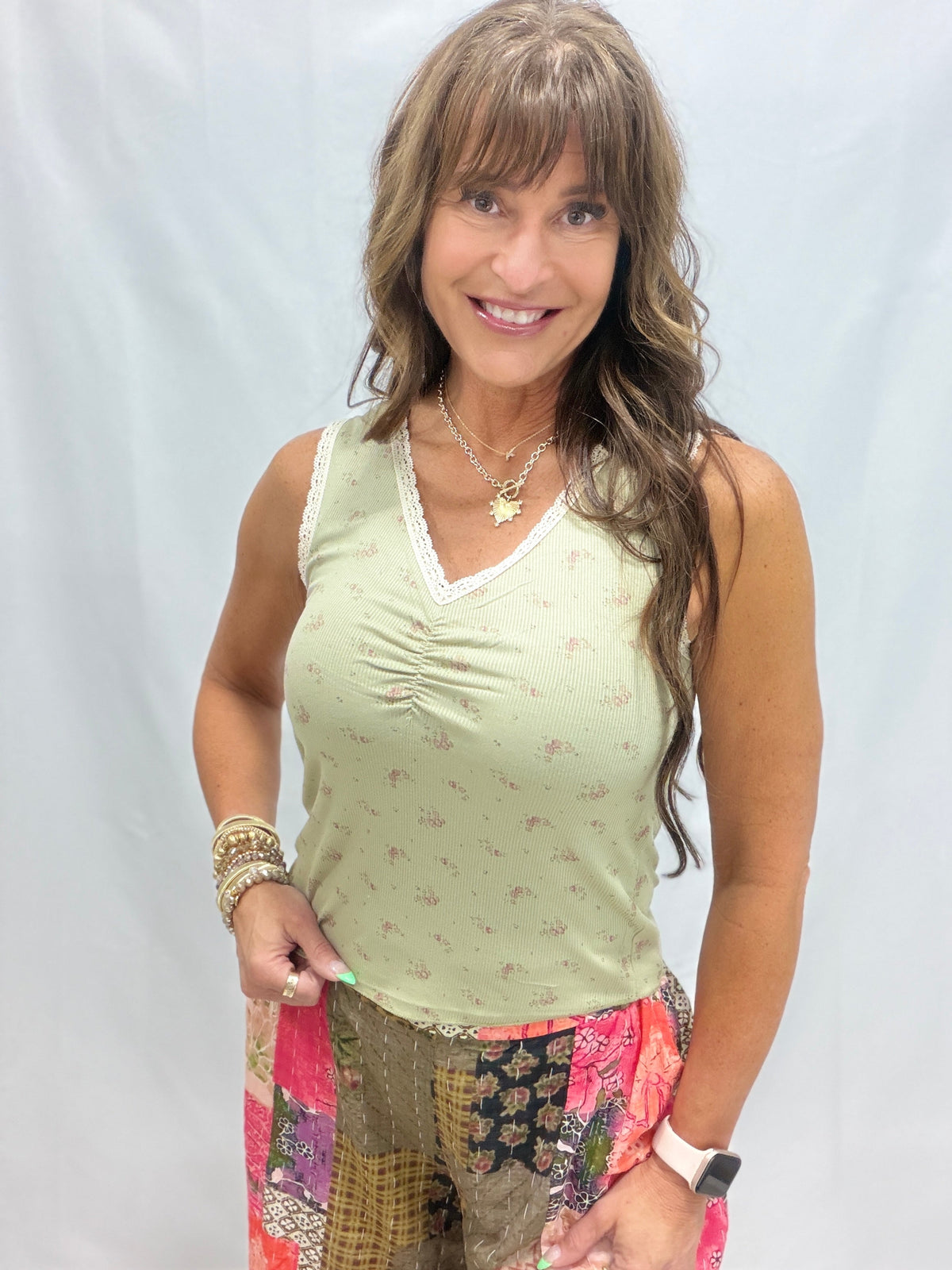POL Petite Petals Sleeveless Top In 2 Colors