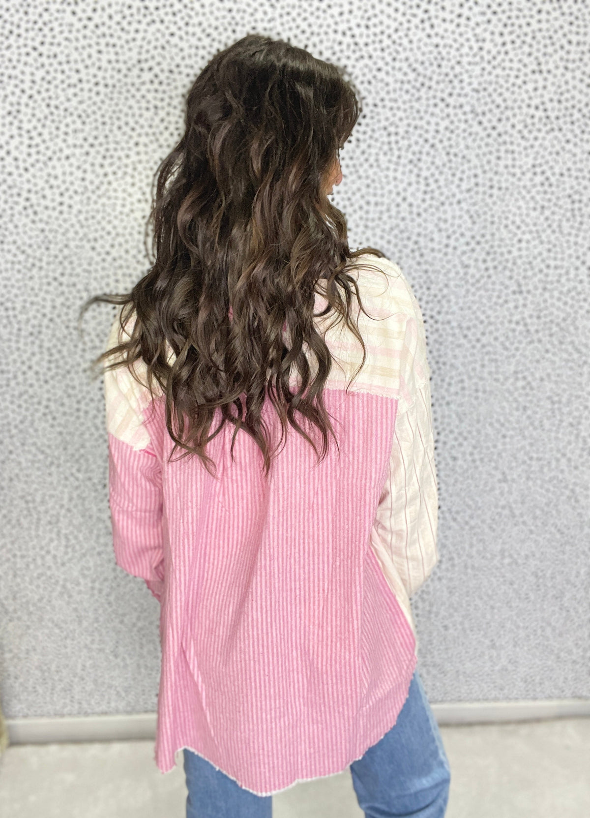 Oli & Hali Try As I May Striped Button Down Top In Pink *Final Sale*