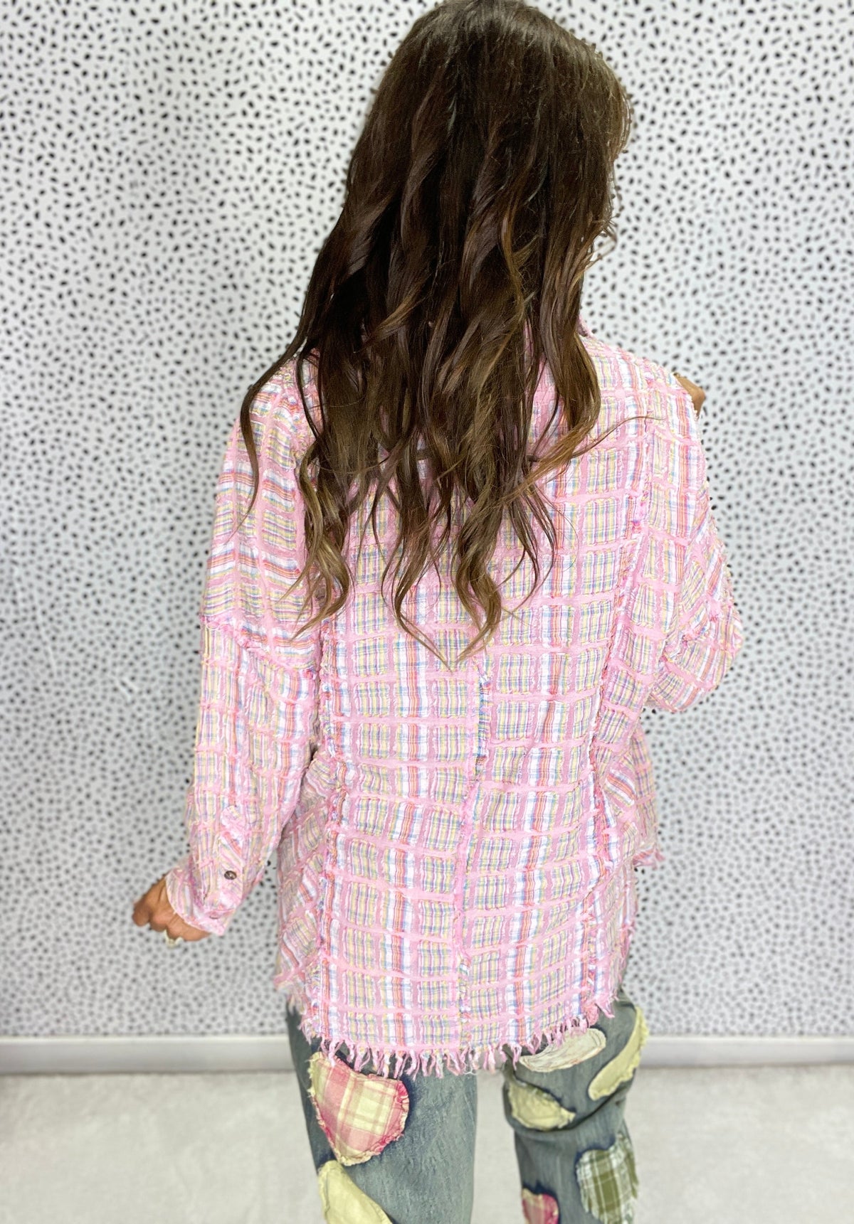 Oli & Hali Cotton Candy Plaid Long Sleeve Top *Final Sale*