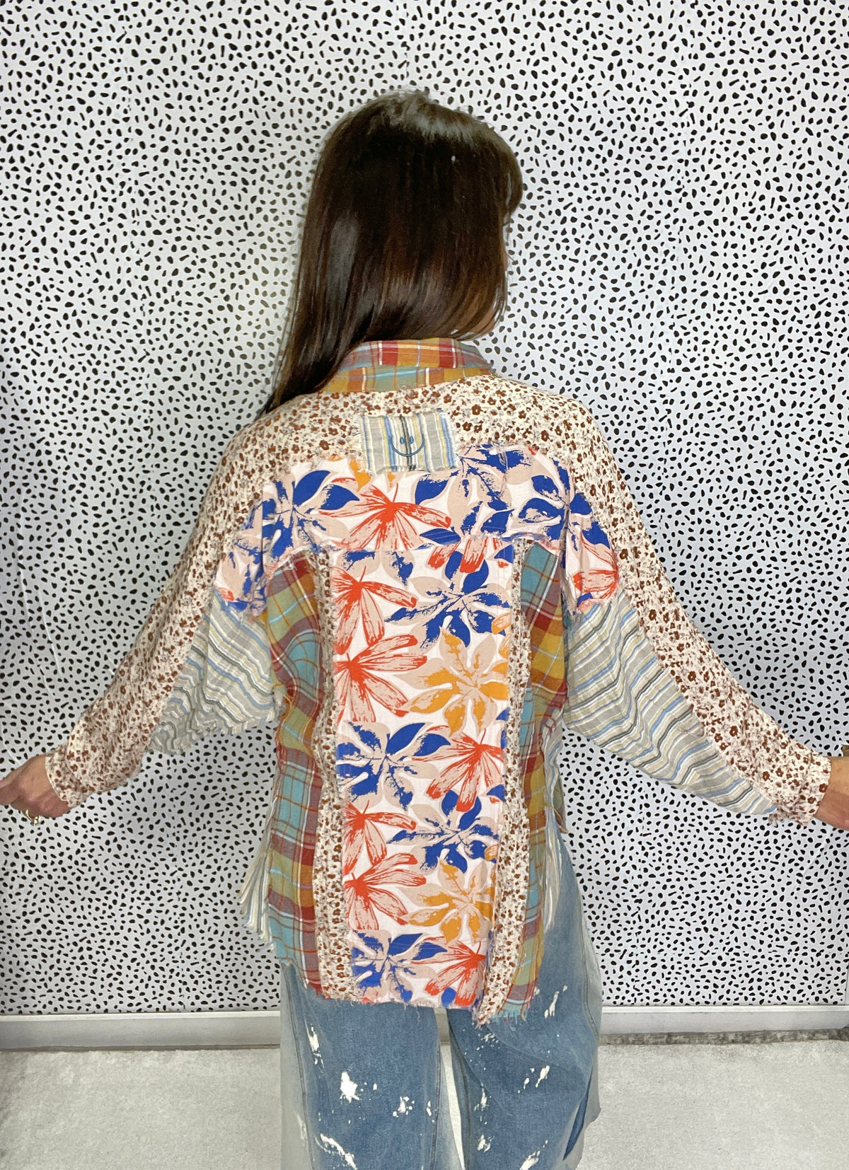 Oli & Hali Afterglow Washed Print Mix Button Down Top In 2 Colors *Final Sale*