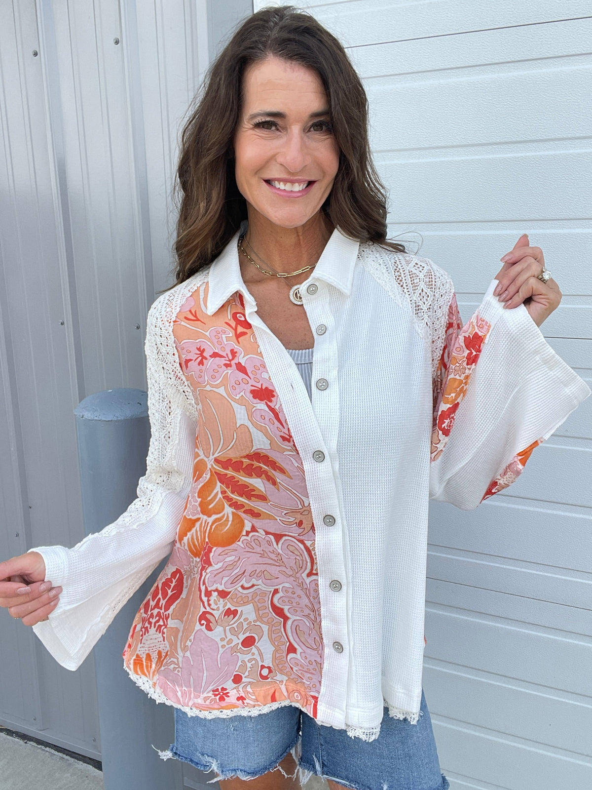 Pol Moments Ago Button Down Top In 2 Colors *Final Sale*