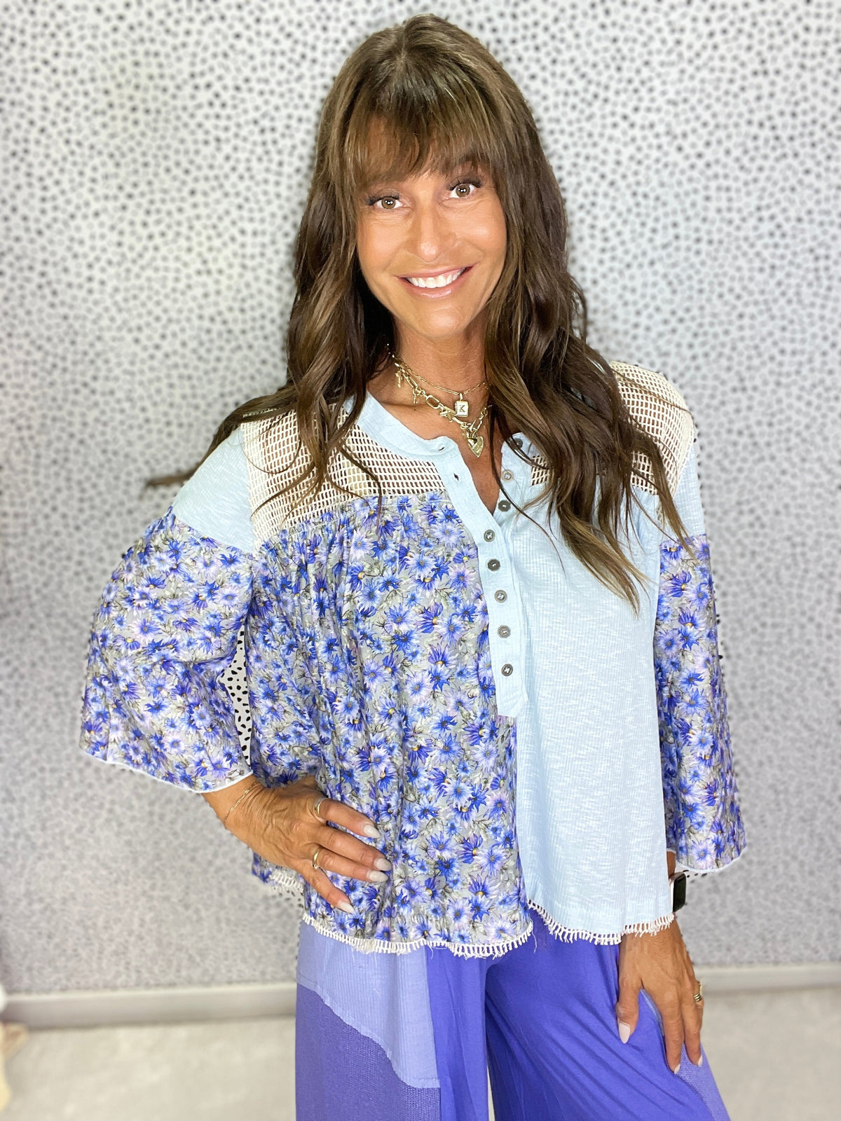 Pol Under My Spell Powder Blue Top *Final Sale*