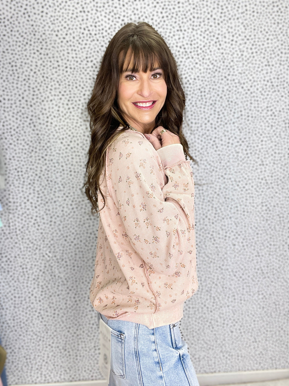 Days Are Getting Long Printed Thermal Long Sleeve Top In 3 Colors