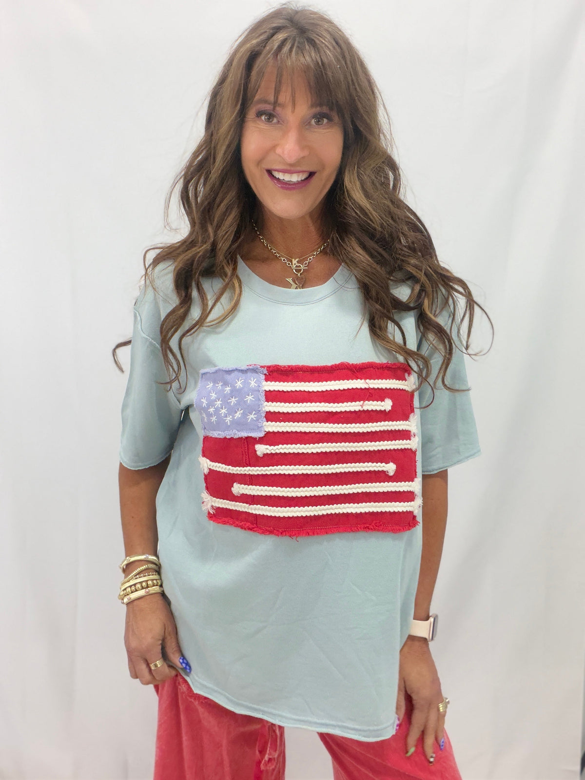 Star-Spangled Cutie Easy Fit Top in 2 Colors