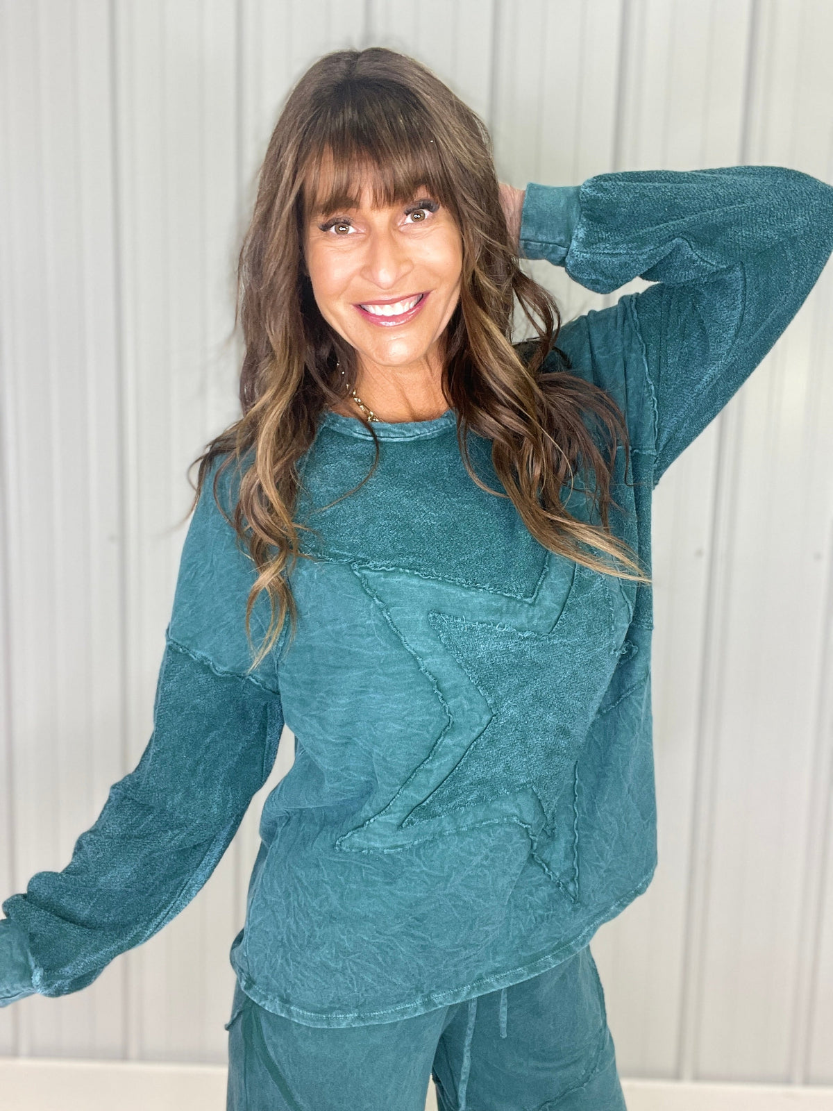 Shine Your Way Star Patched Sweatshirt In 4 Colors