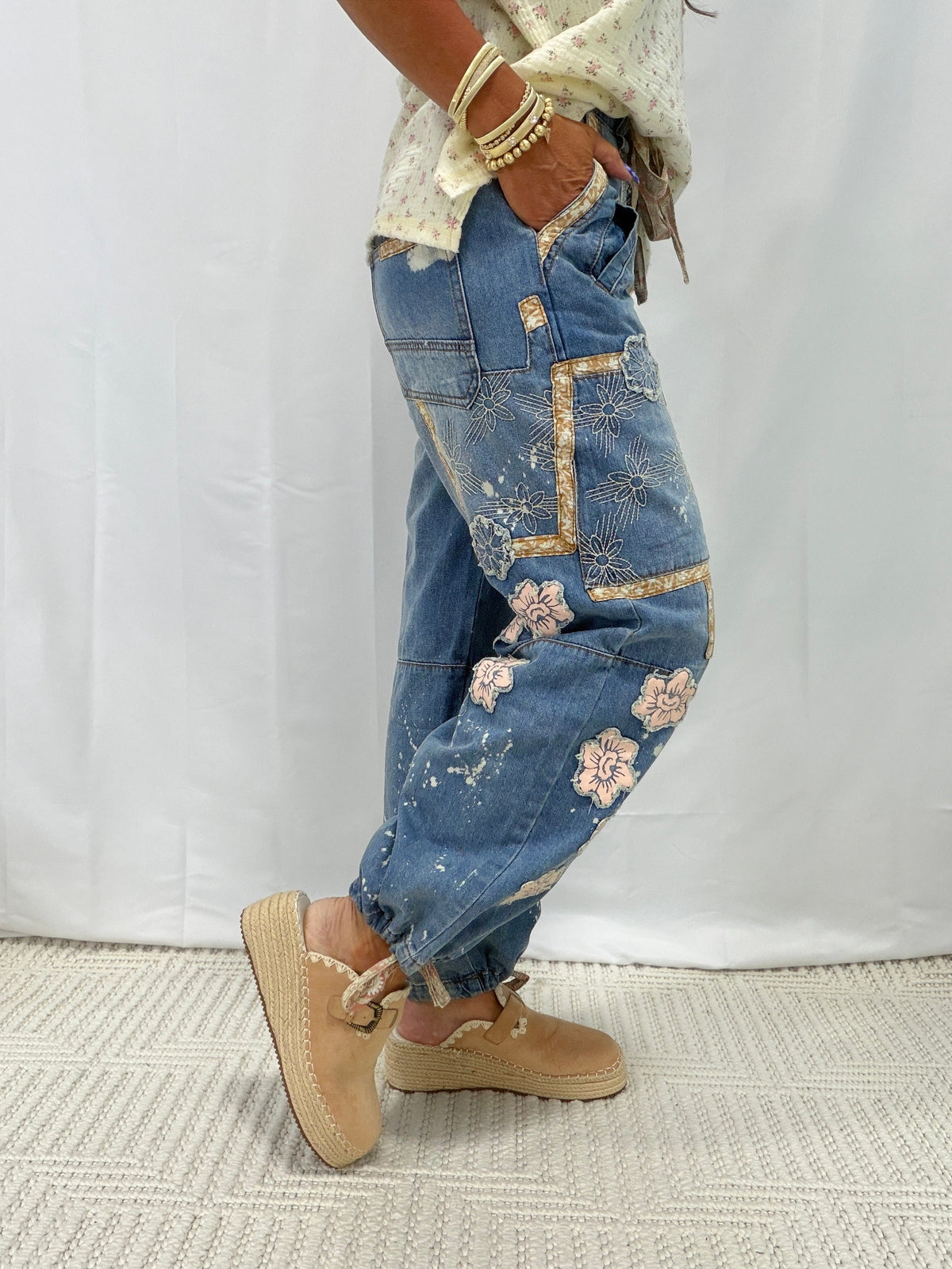 Oli & Hali Garden Luxe Drawstring Waist Jeans