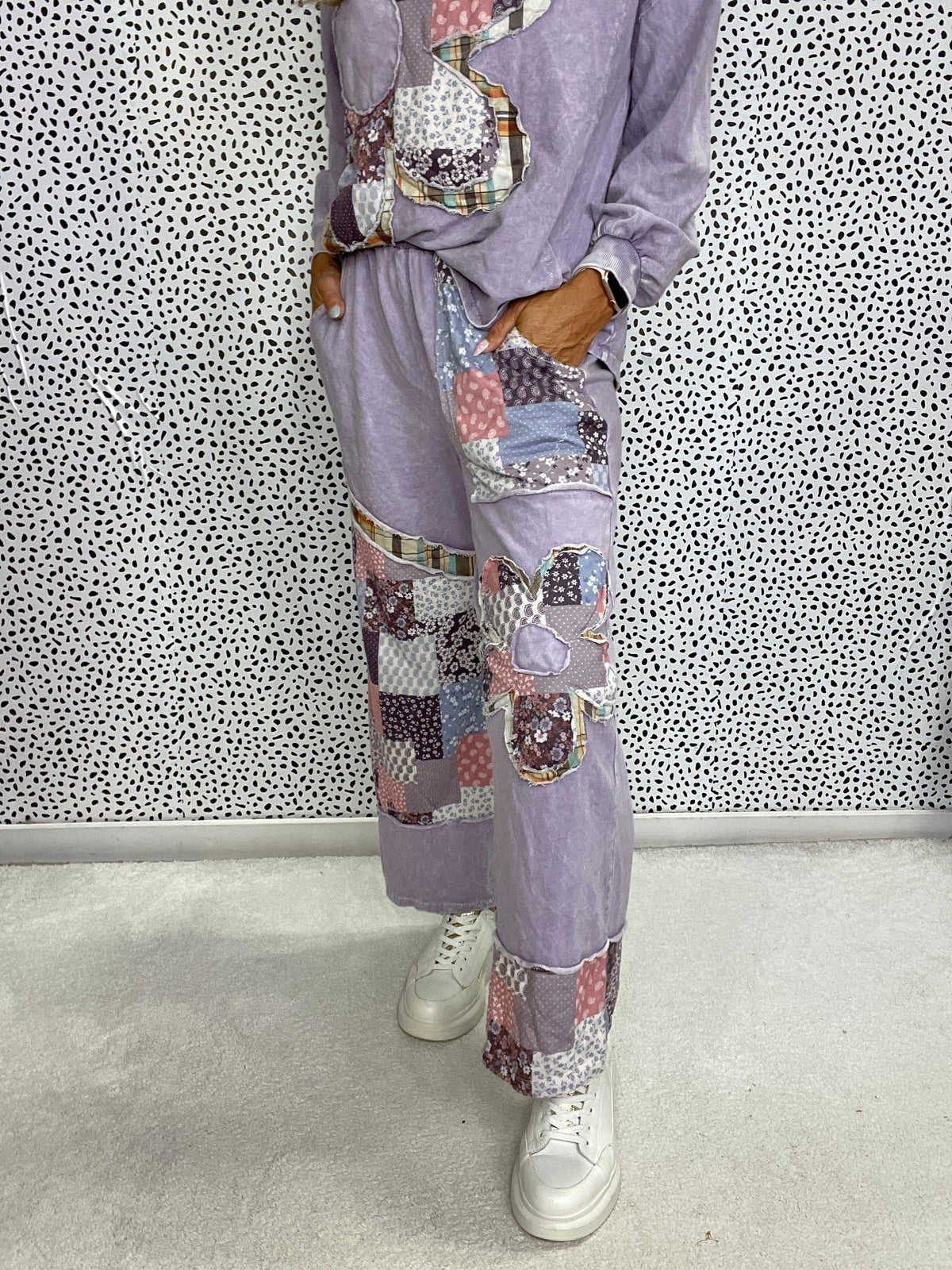 Patch Petal Wide-Leg Pants in 3 Colors *Final Sale*