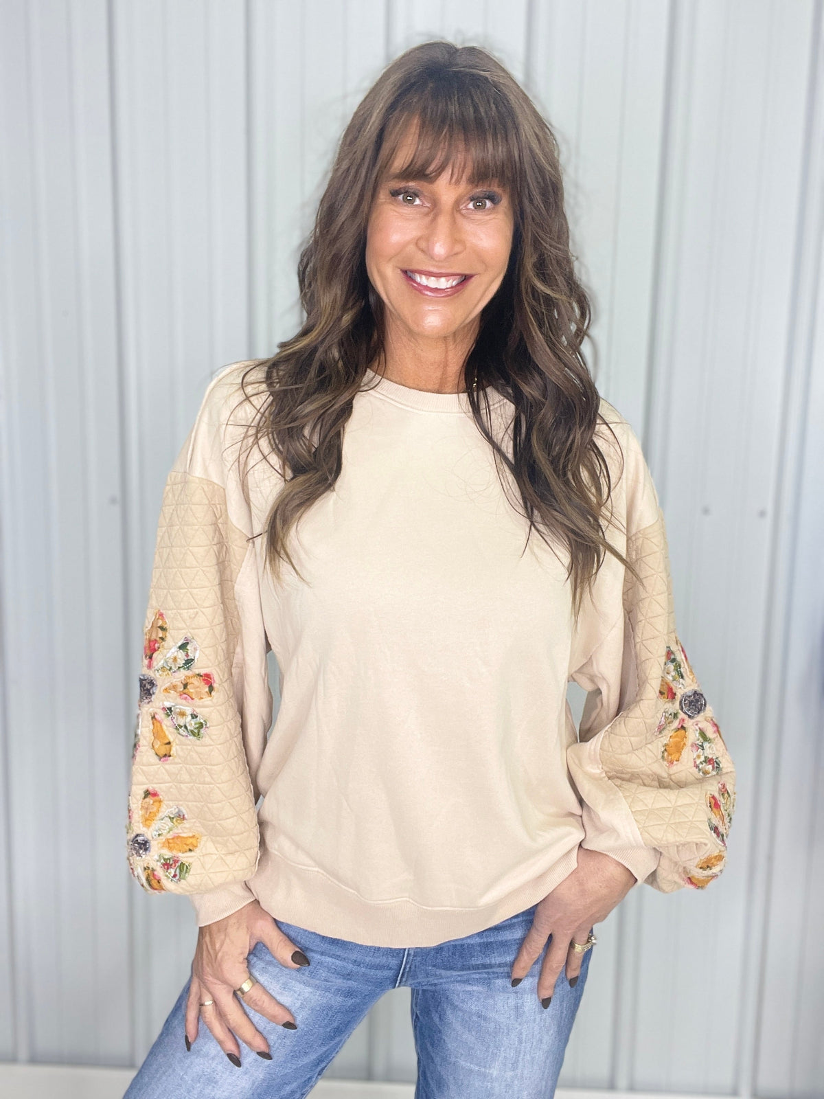 Wildflower Sleeve Pullover in 2 Colors