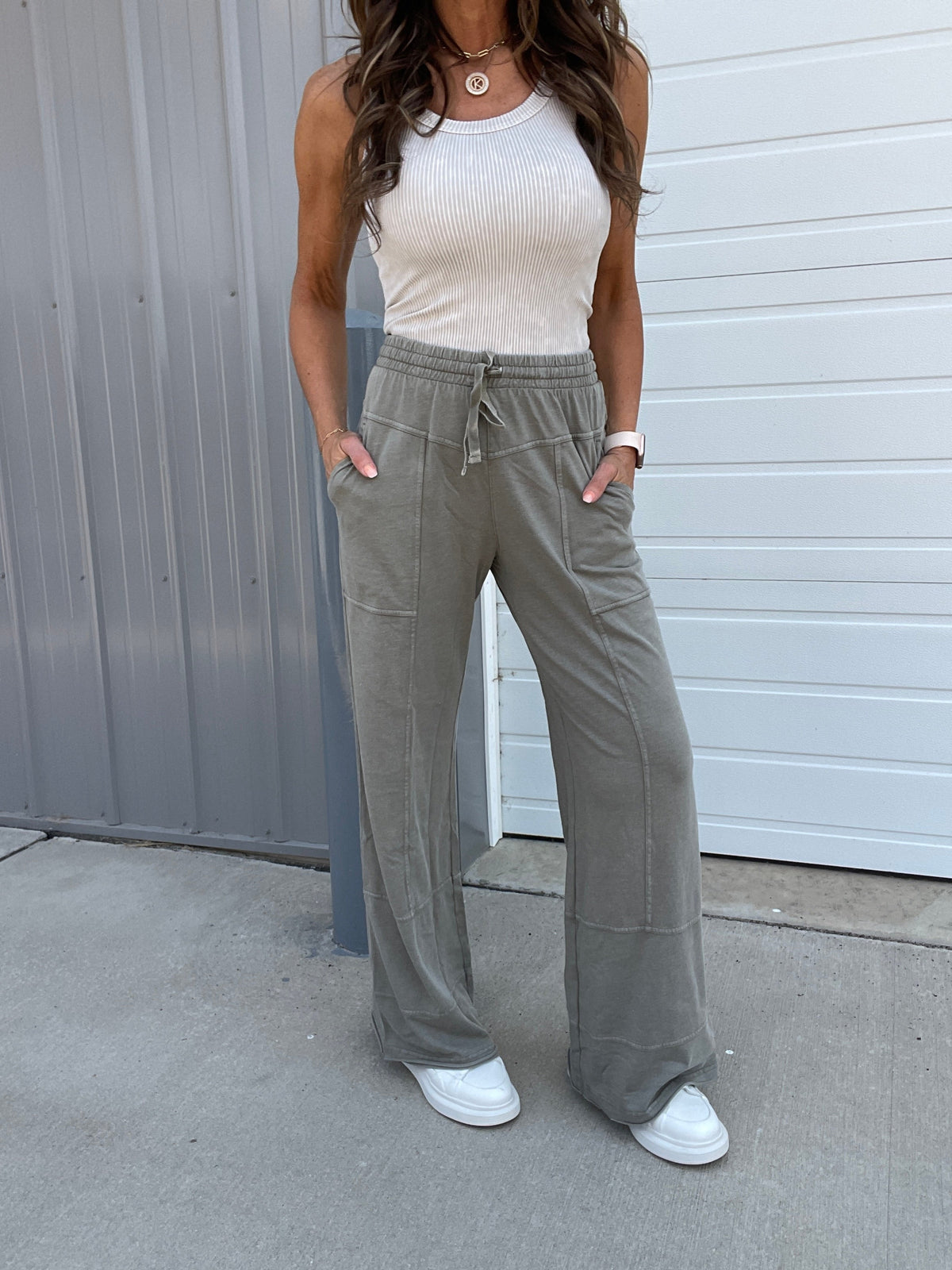 The Great Getaway Relaxed Mineral Washed Stretch Cotton Pants