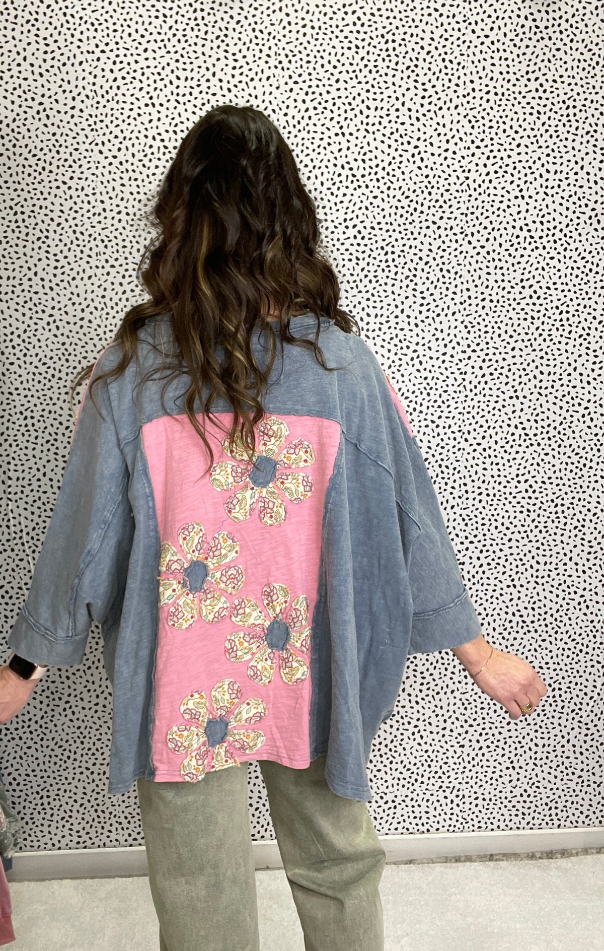 Groovy Petals Flower Patch Drop Shoulder Top In 2 Colors *Final Sale*
