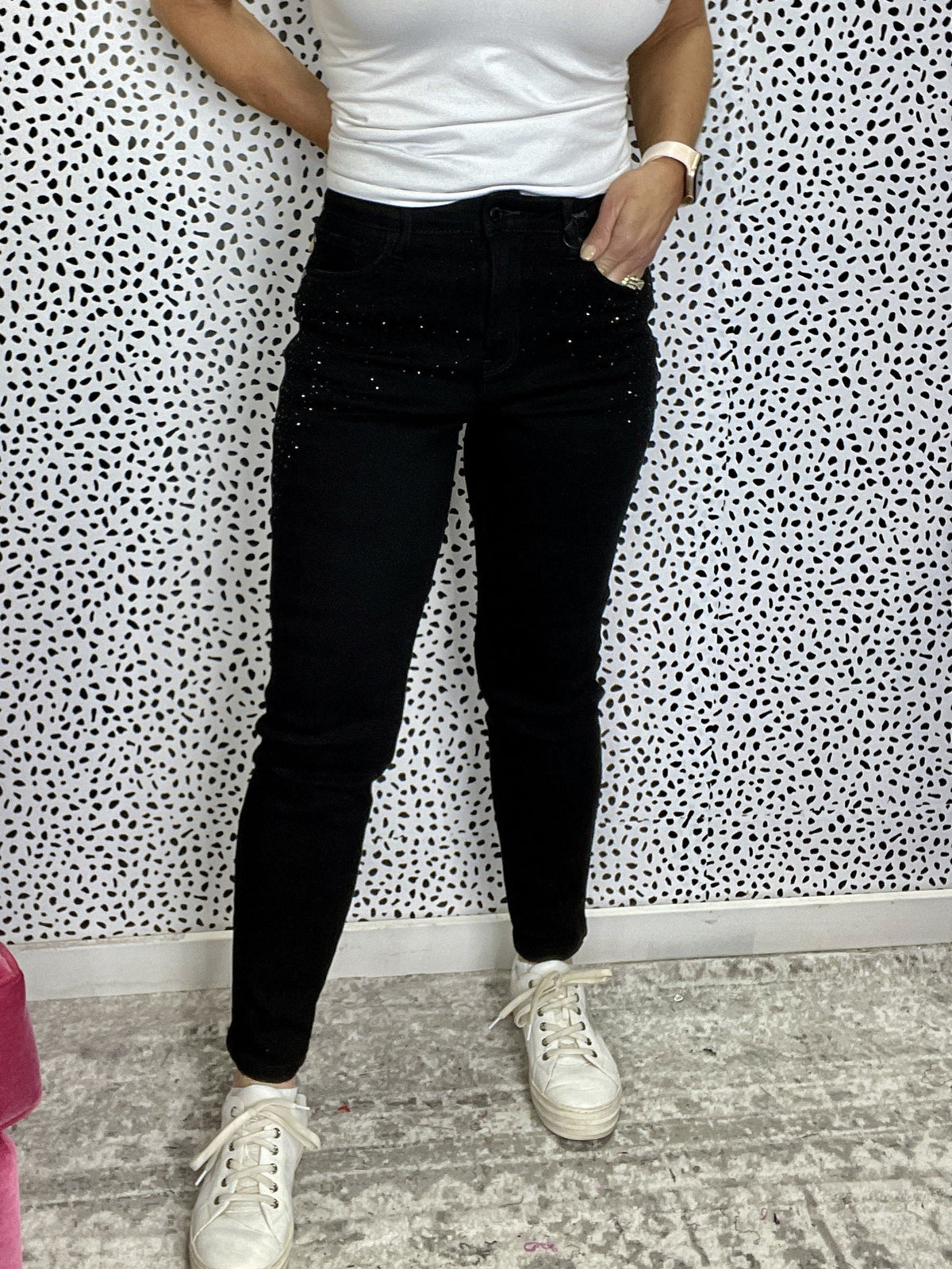 Judy Blue Gimme Bling Slim Fit Black Jeans 809 *Final Sale*