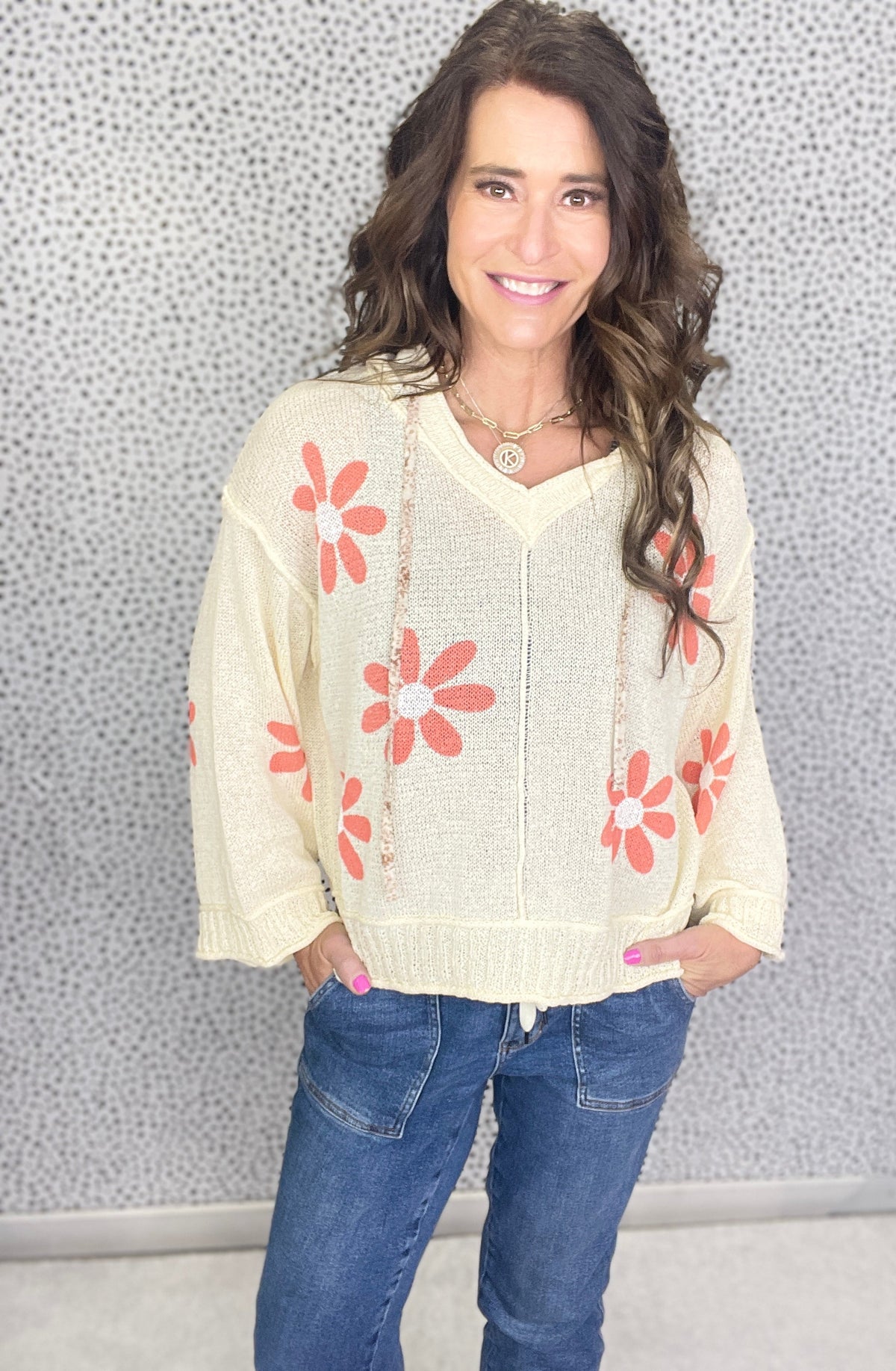 POL Summer Flower Lightweight Sweater Hoodie In 6 Colors *Final Sale*