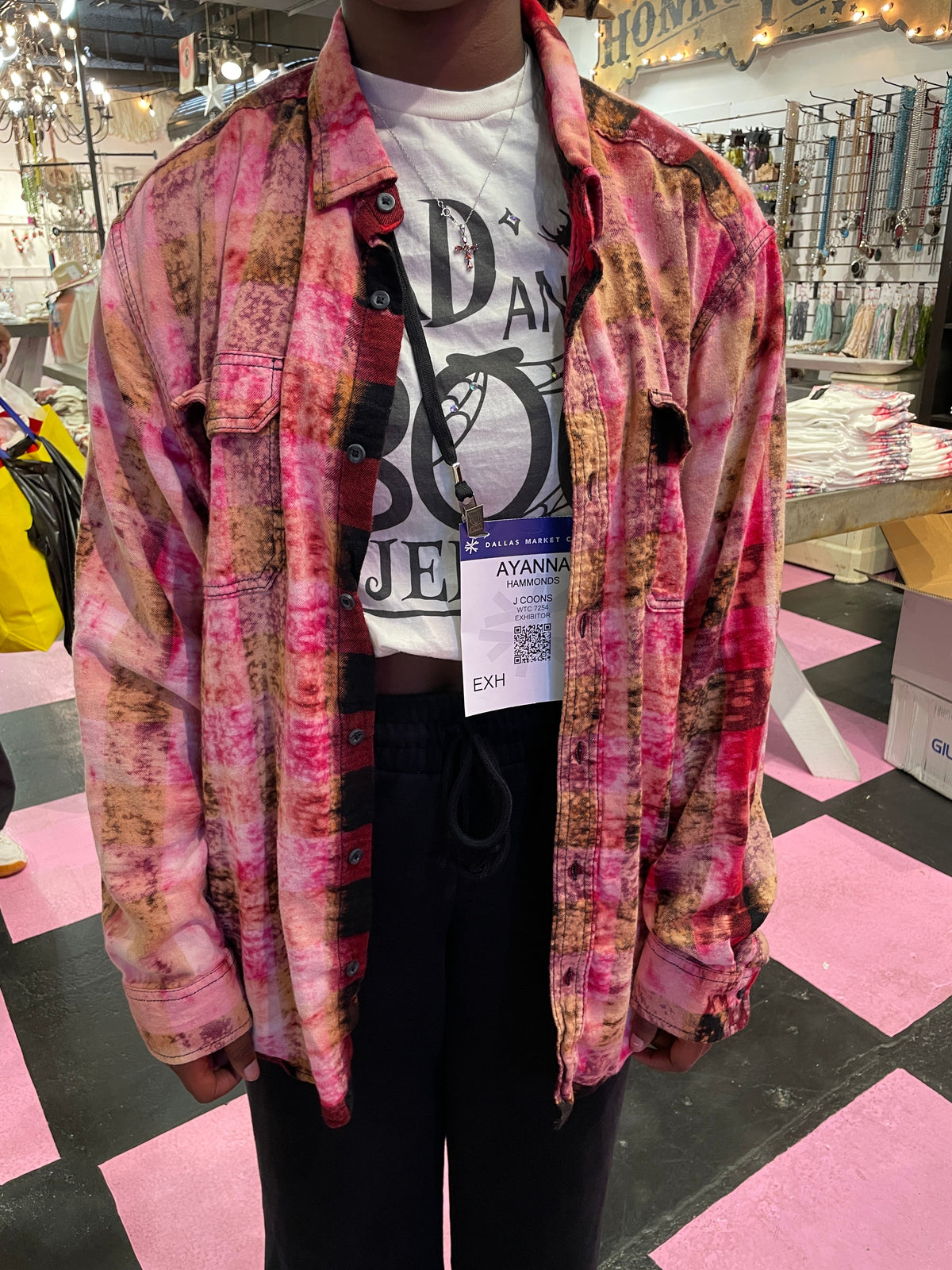 Vintage Flannel With Santa Bling