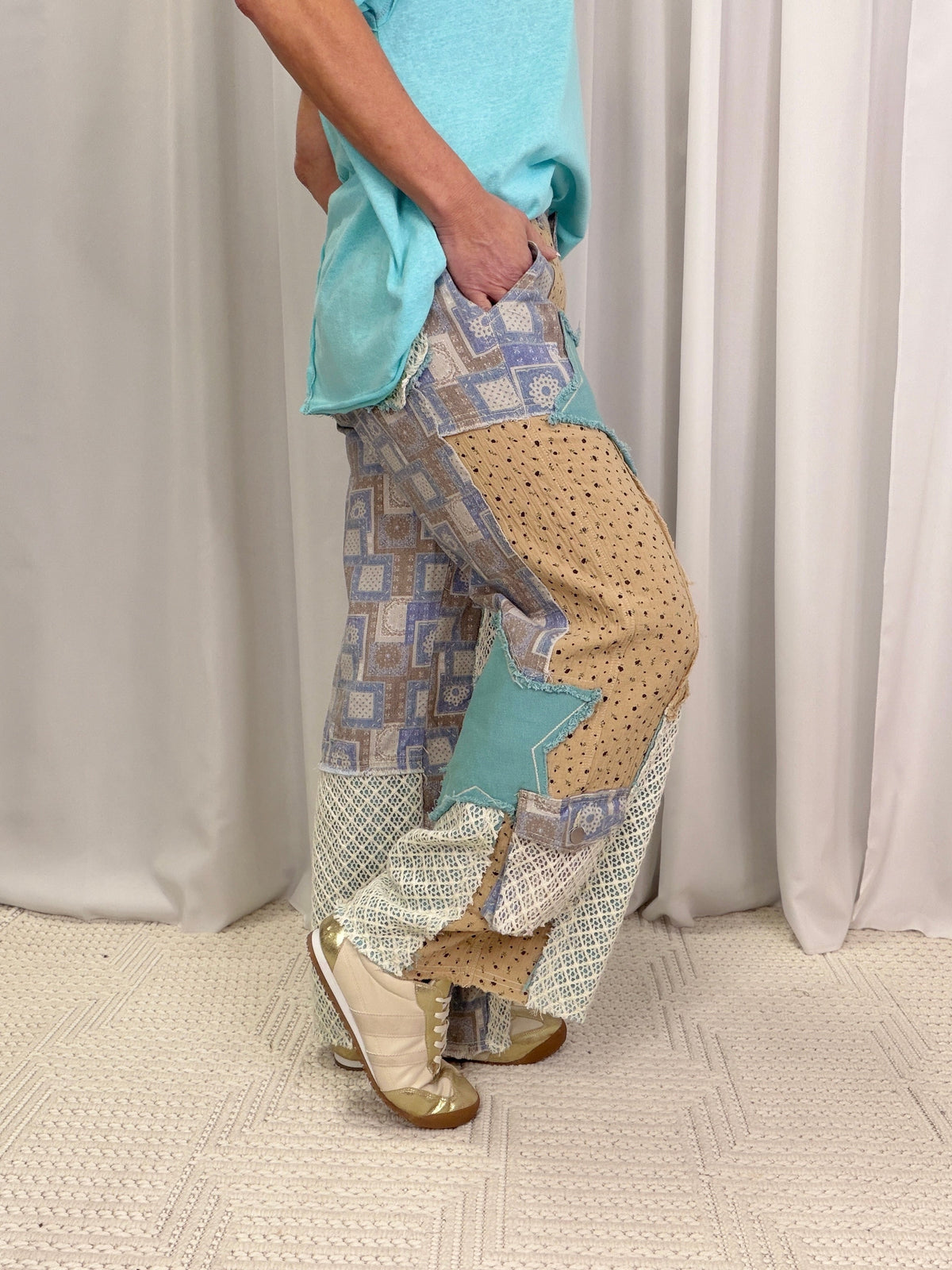 POL Planning Ahead Relaxed Fit Printed Twill Pants In Multi Pattern in 2 Colors *Final Sale*