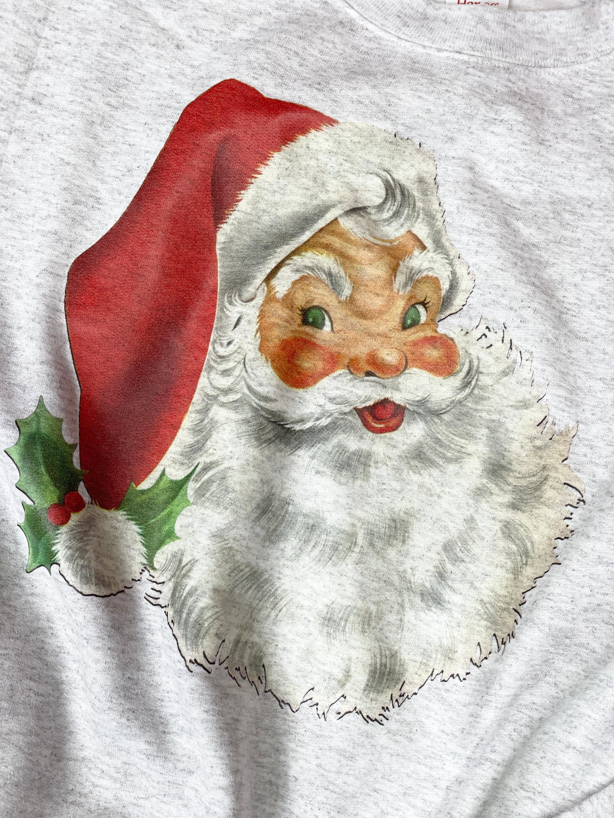 Vintage Santa Heather Grey Crewneck Sweatshirt