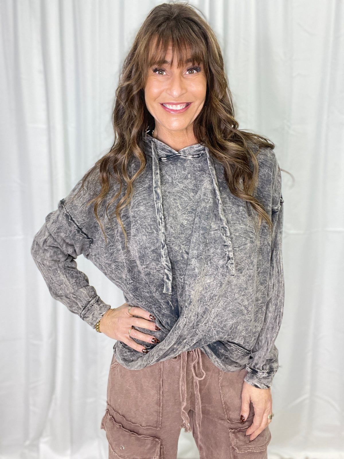 Twist & Fade Mineral Wash Hoodie in 6 Colors *Final Sale*