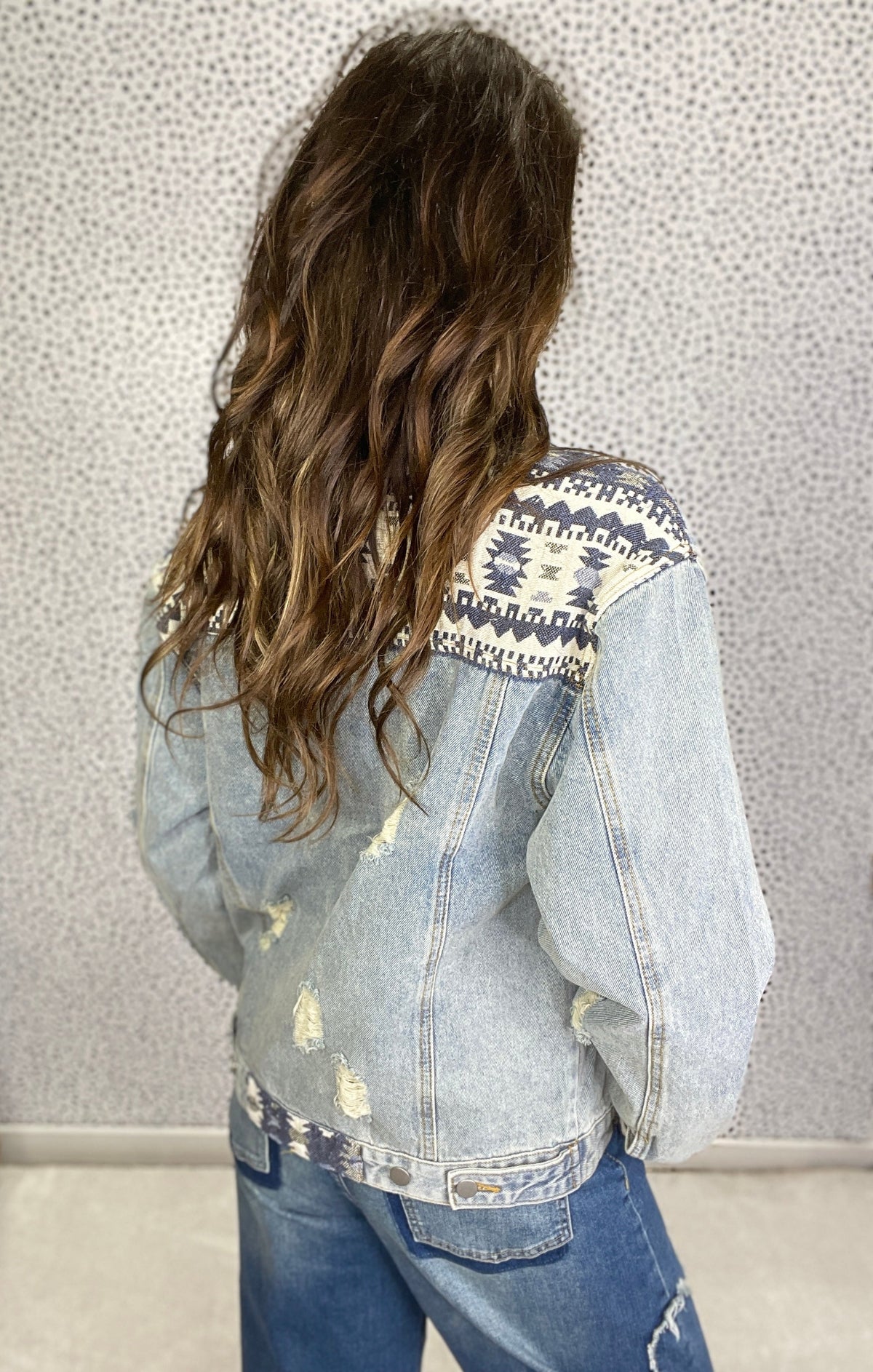 POL Running Through My Head Distressed Jacket In Denim *Final Sale*