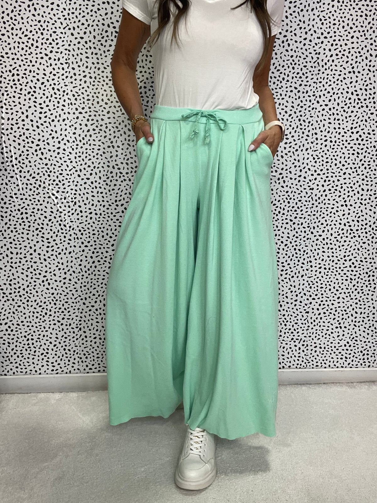 Pol Luxe Therm Pleated Wide Leg Joggers *Final Sale*