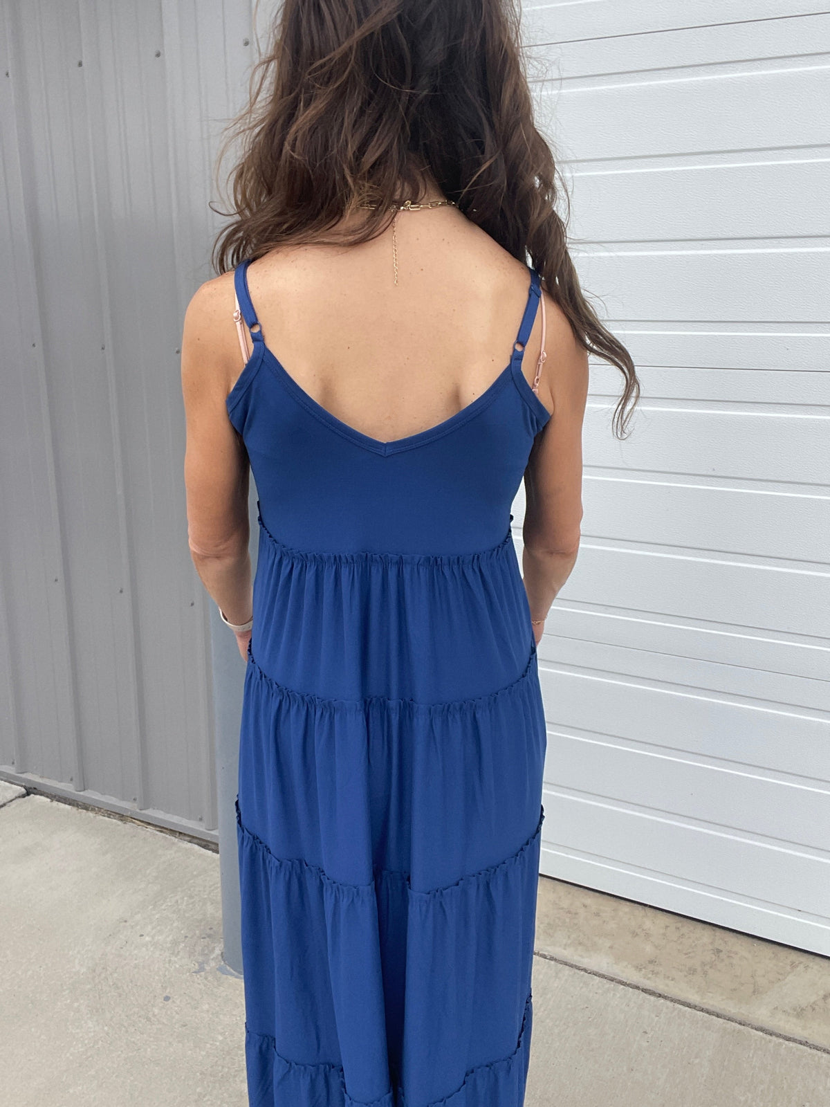 She's Got The Look Tiered Cami V Neck Adjustable Strap Maxi Dress In 4 Colors *Final Sale*