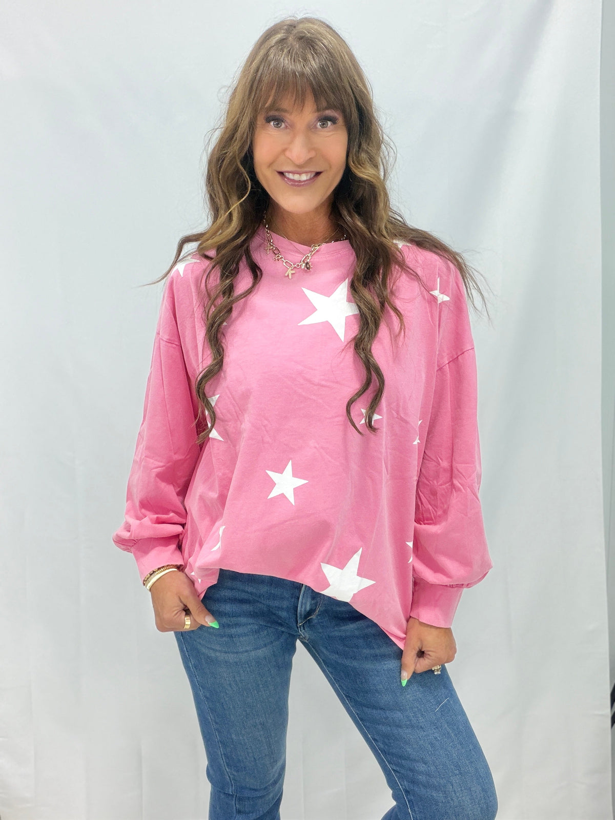 Sweet Star Mineral Washed Top In 2 Colors